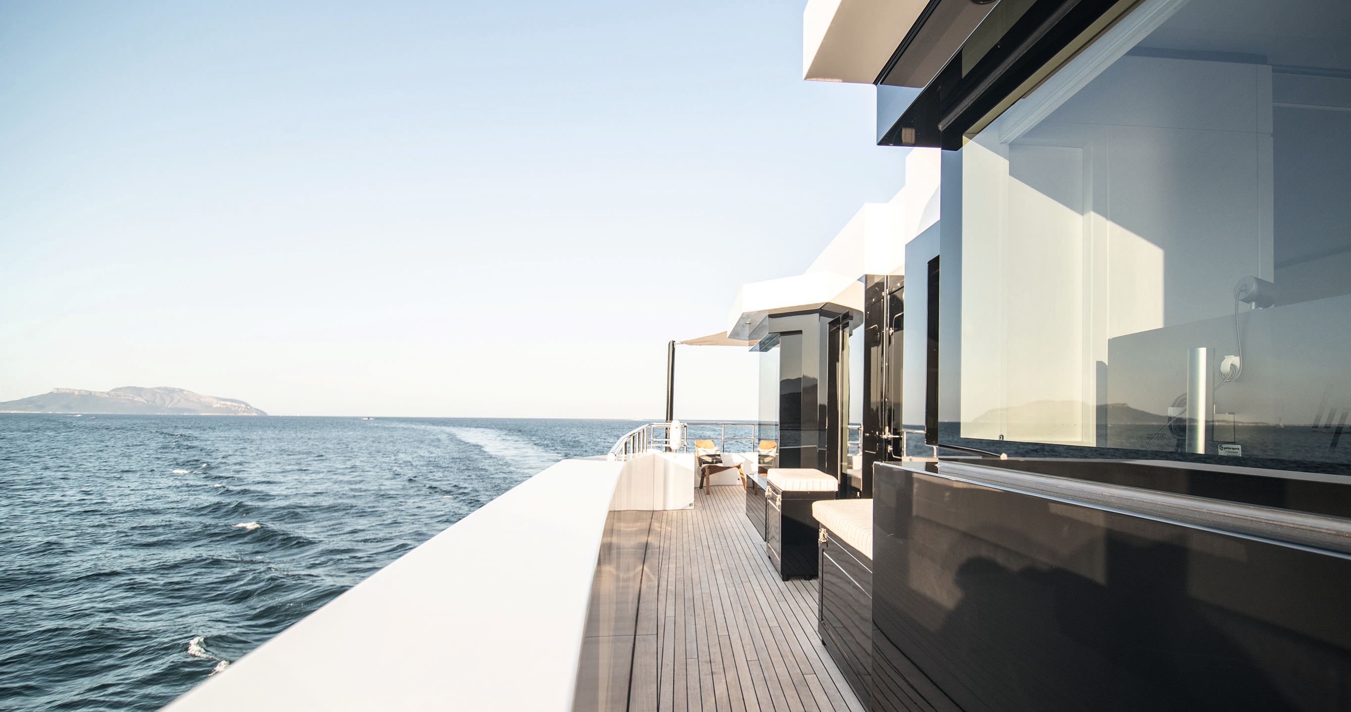 Looking down the side of a deck