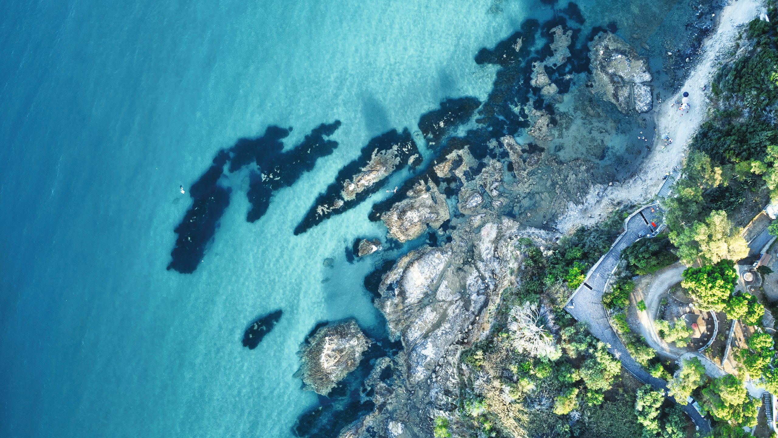 Sicily coastline aerial view
