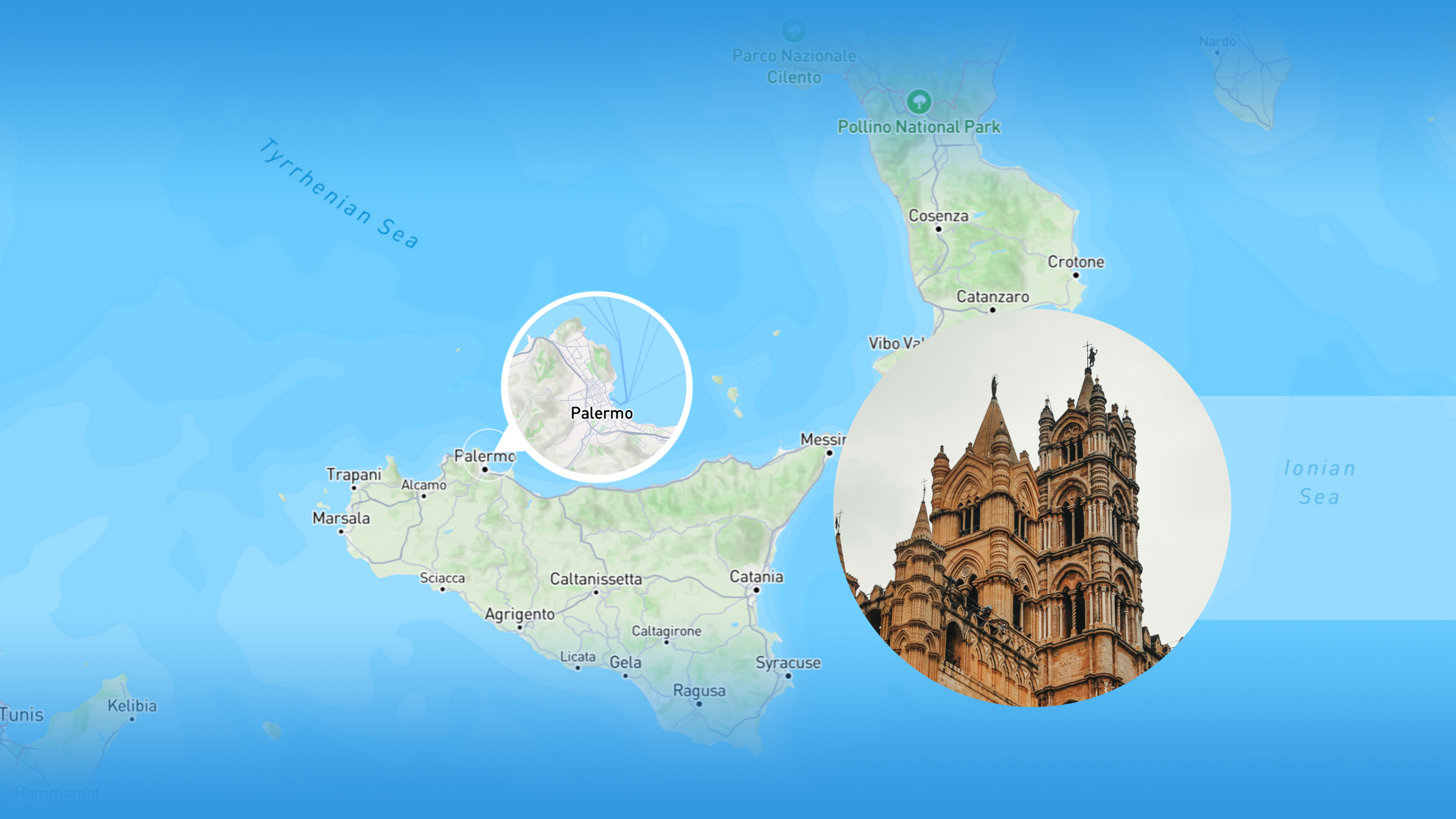 Itinerary map