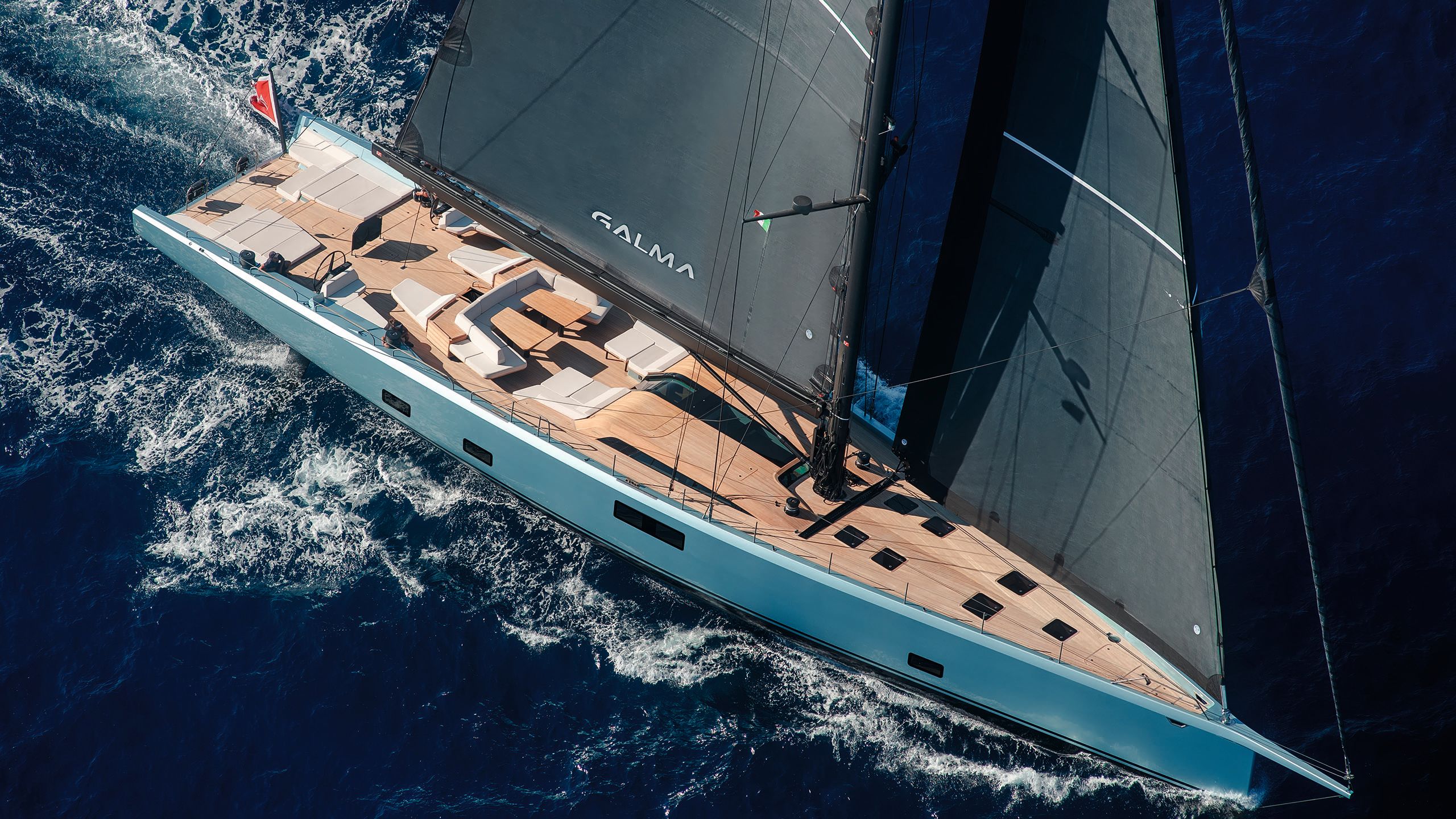 Galma from above on the water
