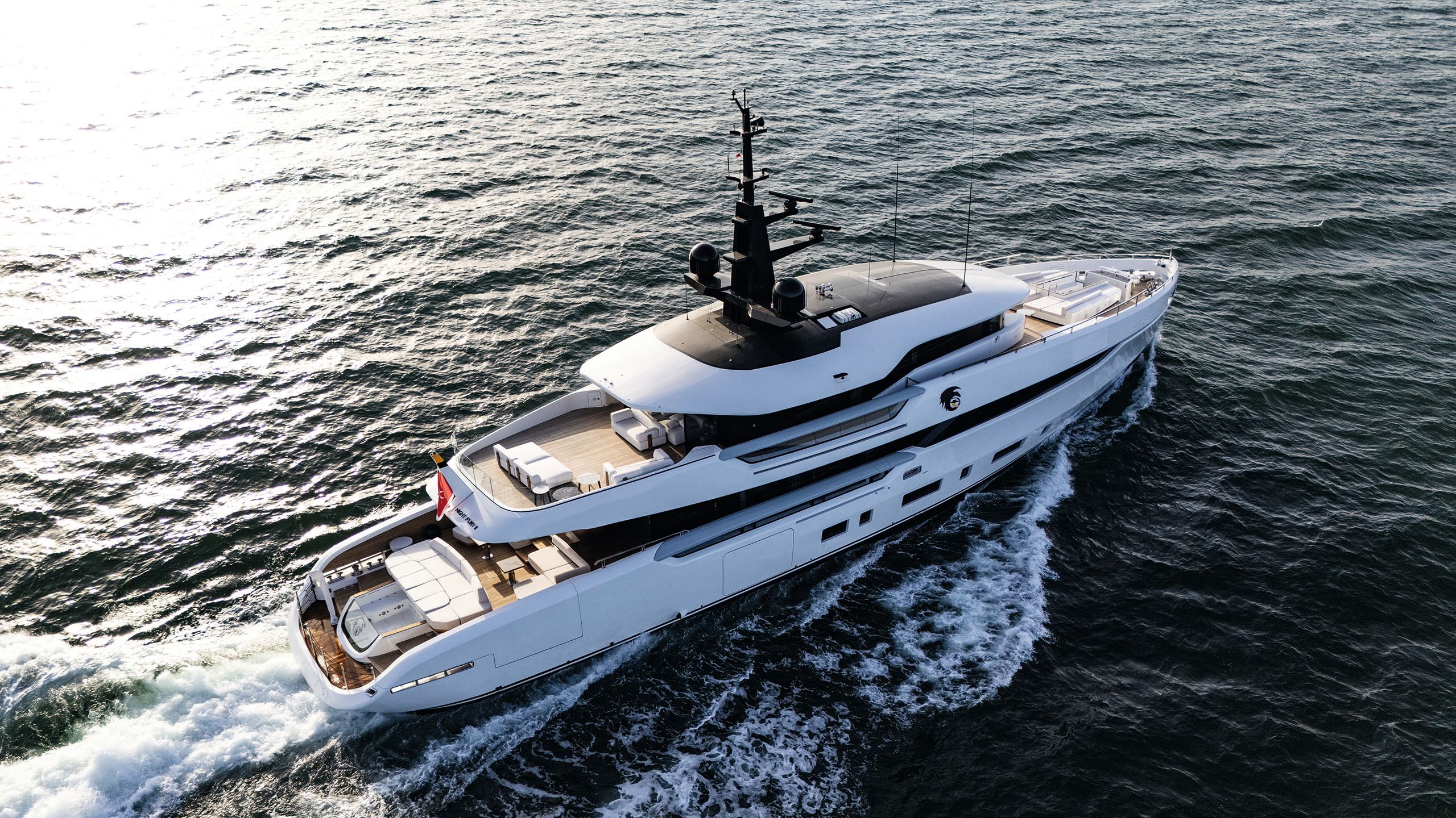 Night Fury II on the water from above