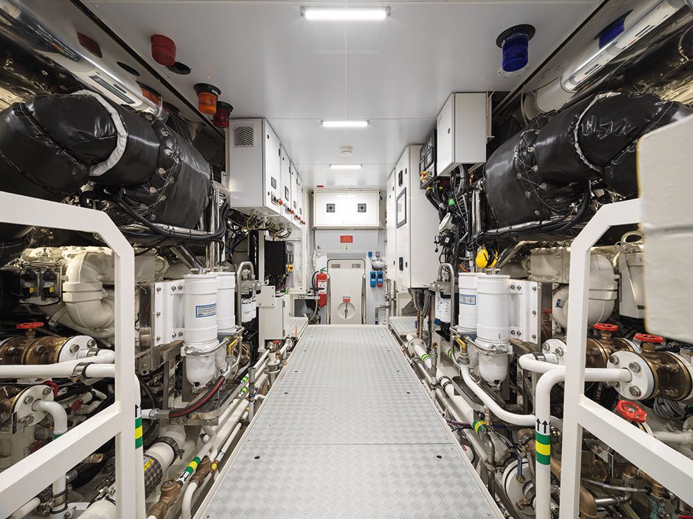 Interior shot of the engine room