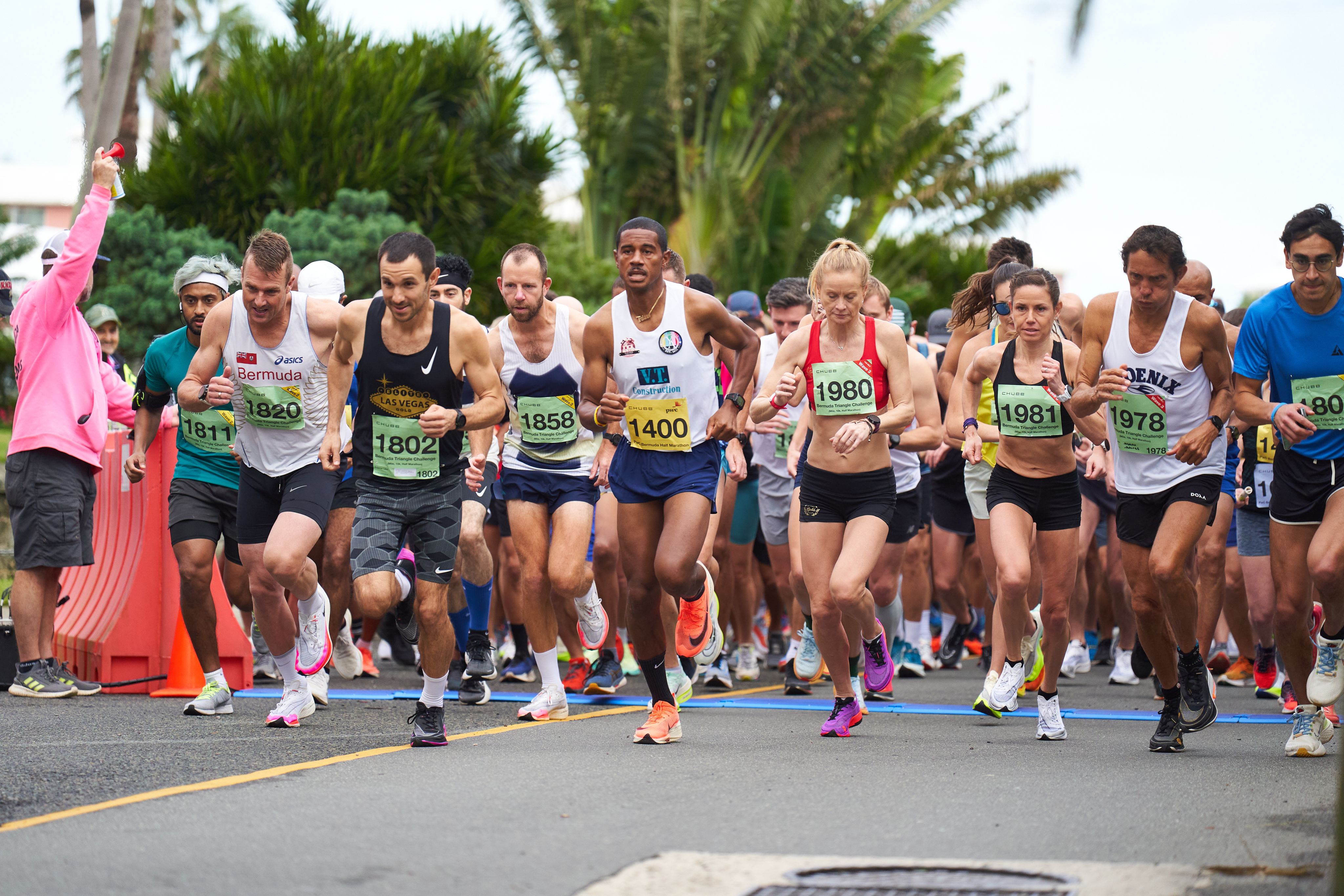 Chubb Bermuda Triangle Challenge runners