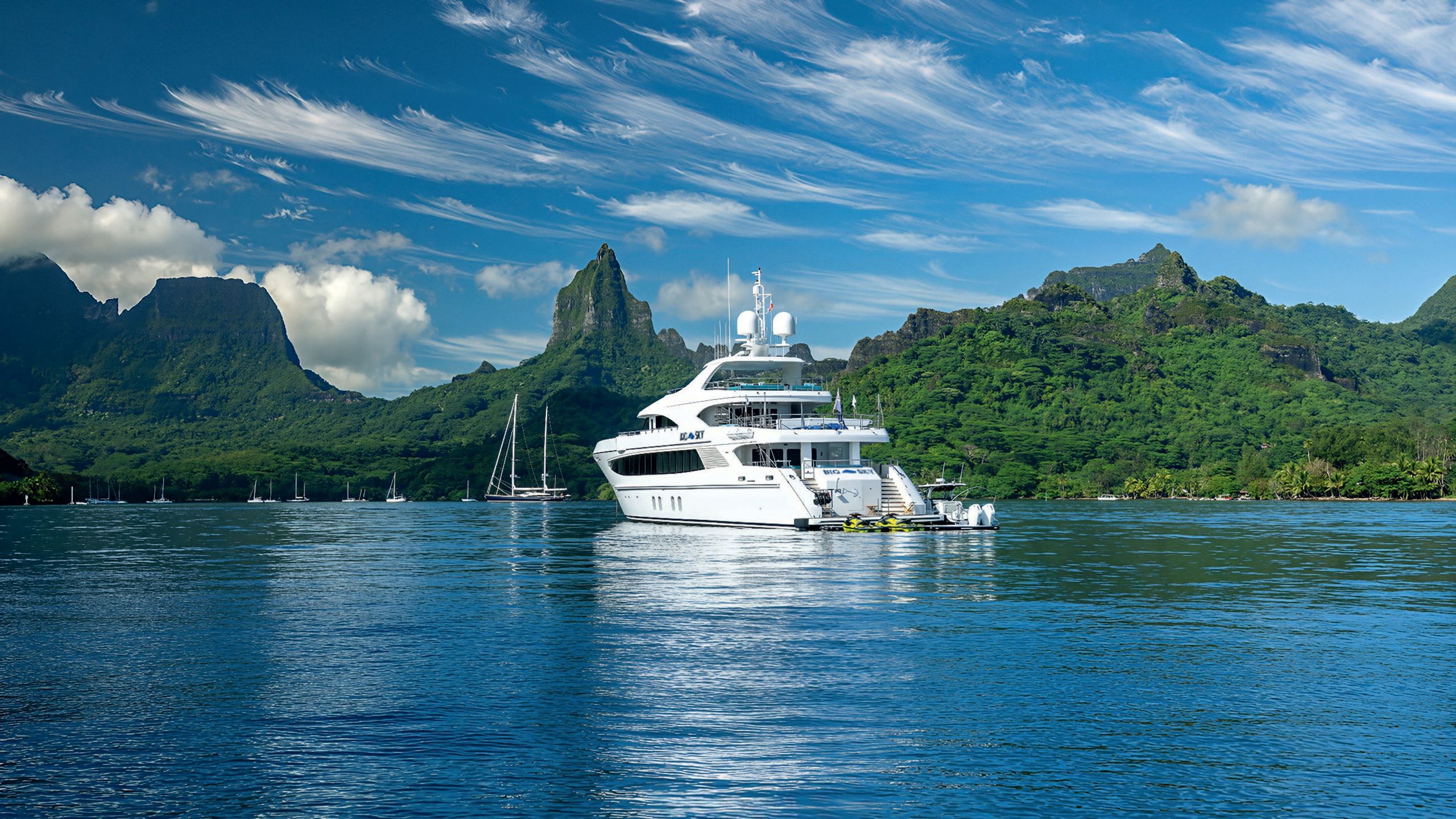 Big Sky on the water from the back