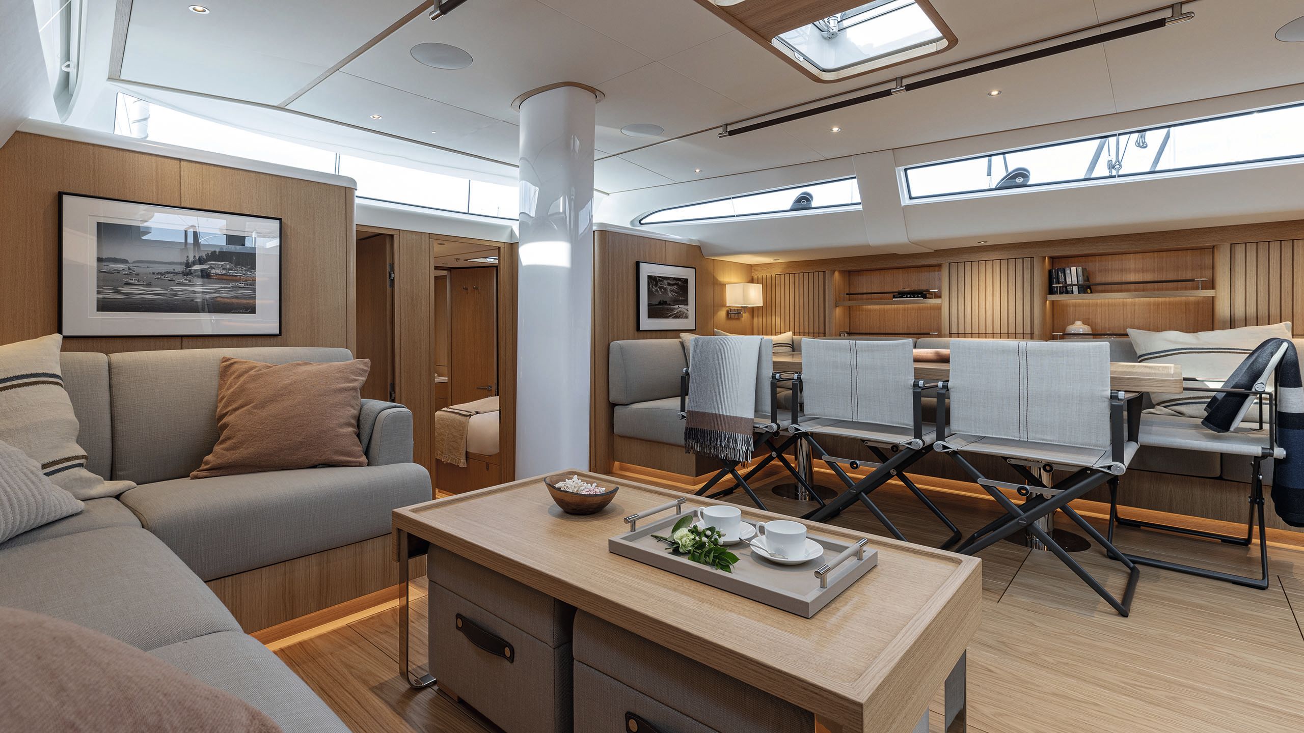 View of dining table from further away