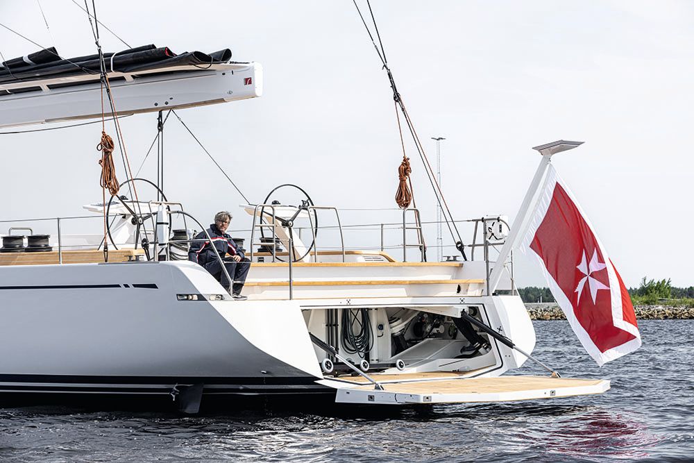 Back of Dreamcatcher with the platform open