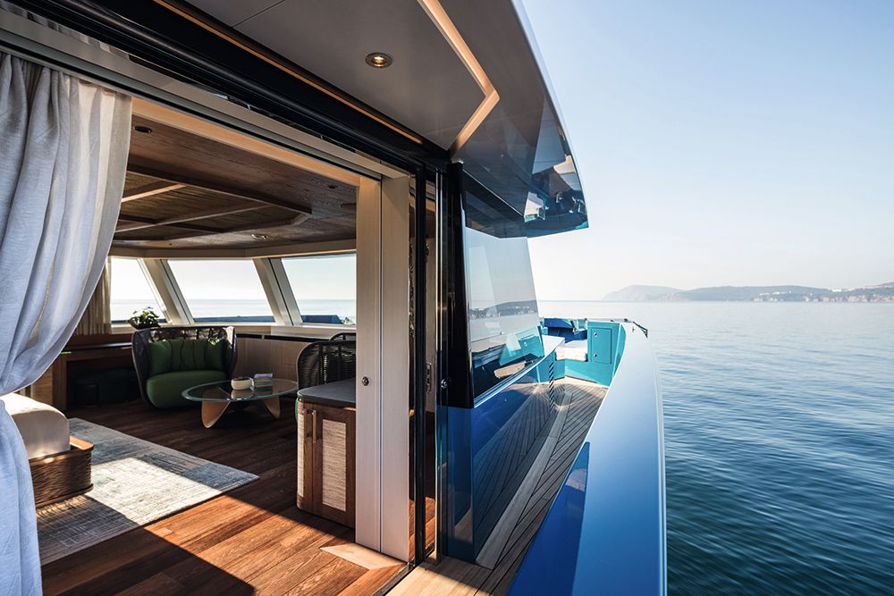 View of boat from side