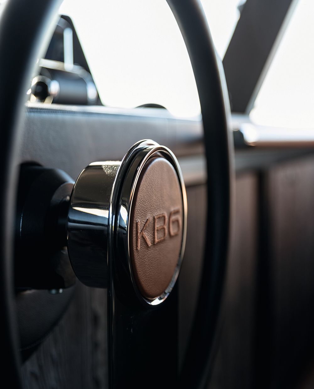 Steering wheel of the boat