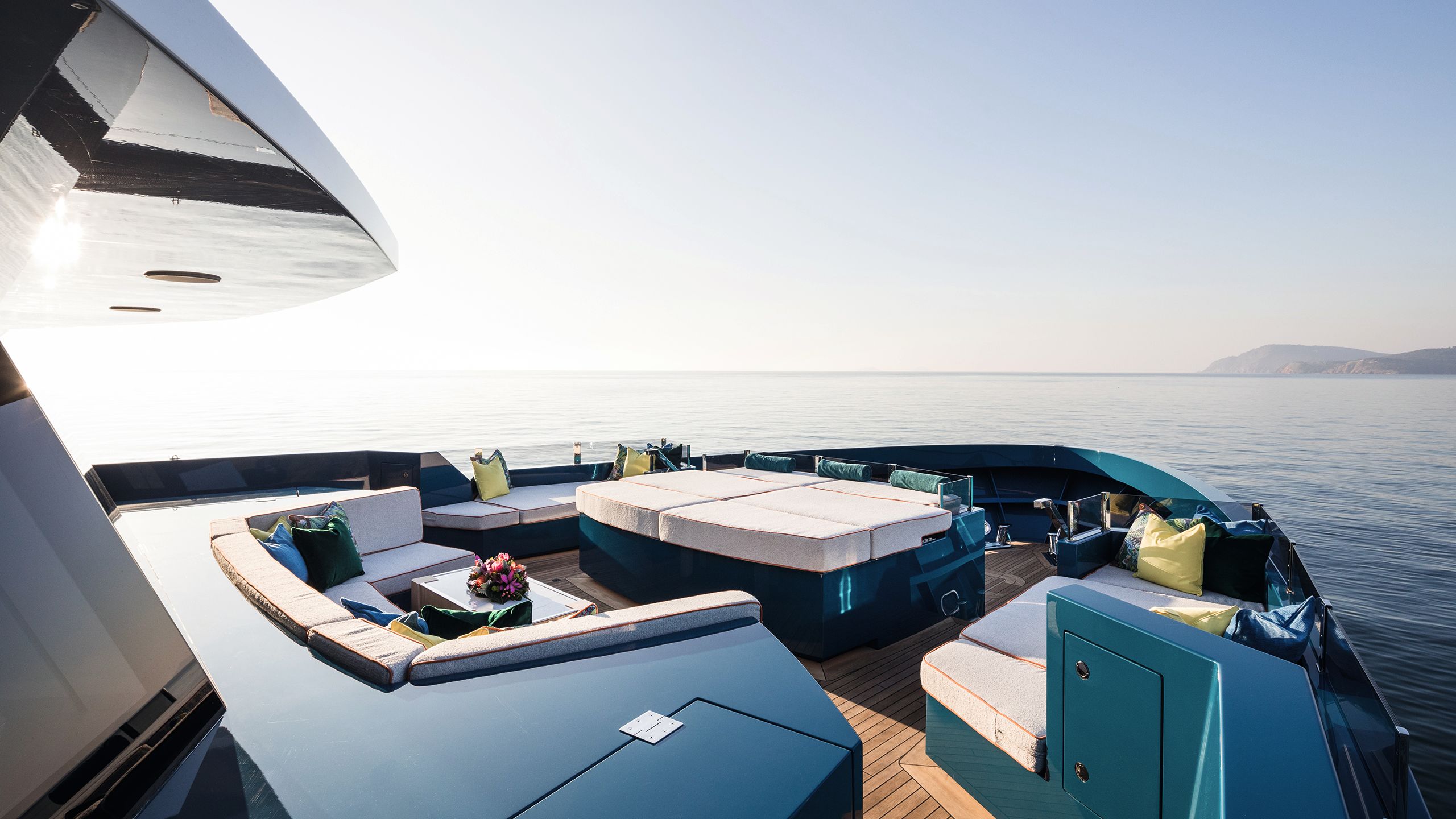View of the plunge pools on the deck