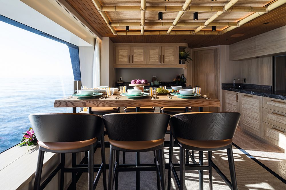 Indoor breakfast bar