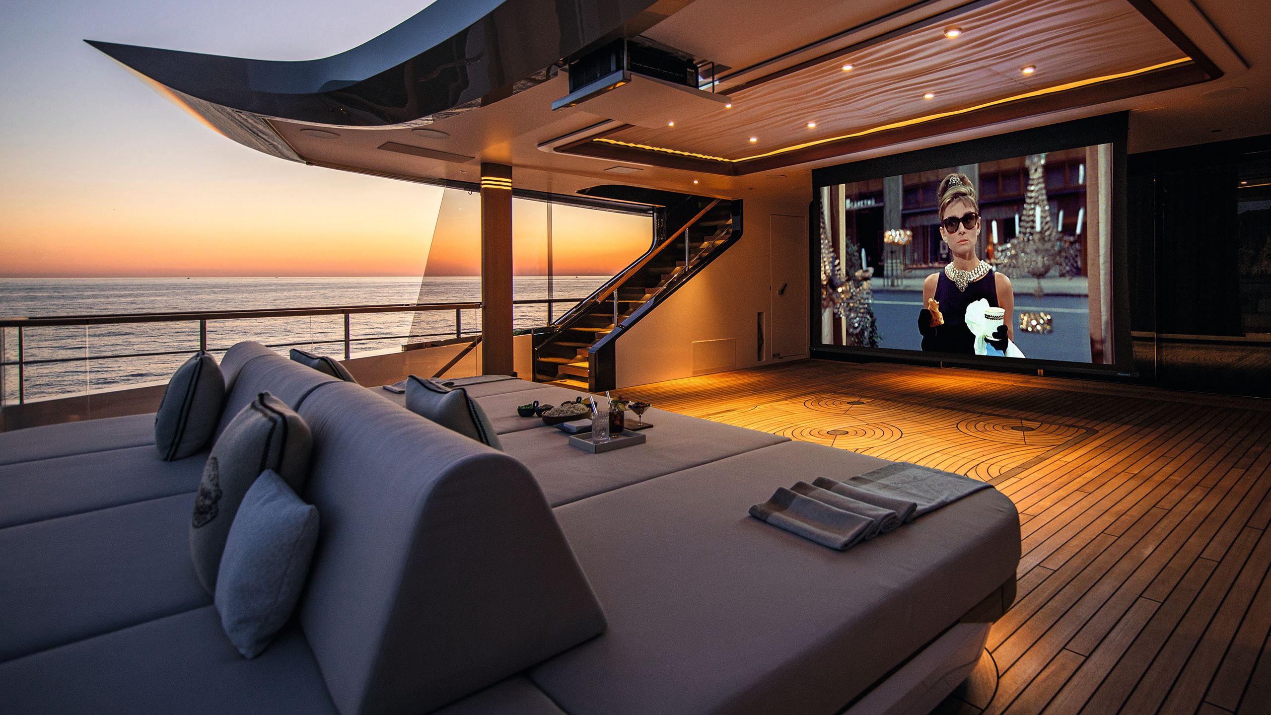 Outdoor cinema deck on Platinum