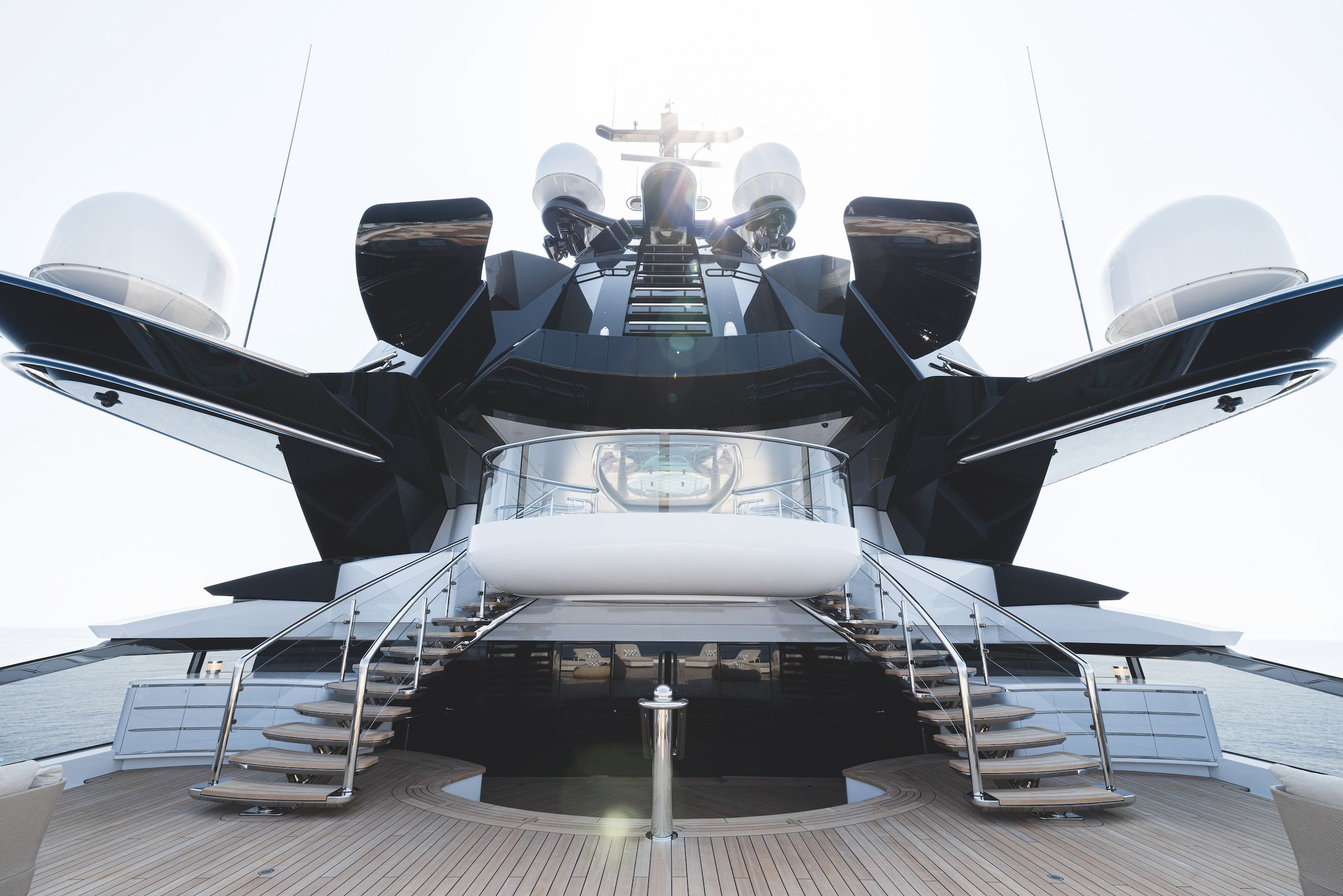 Deck view on Lürssen Kismet