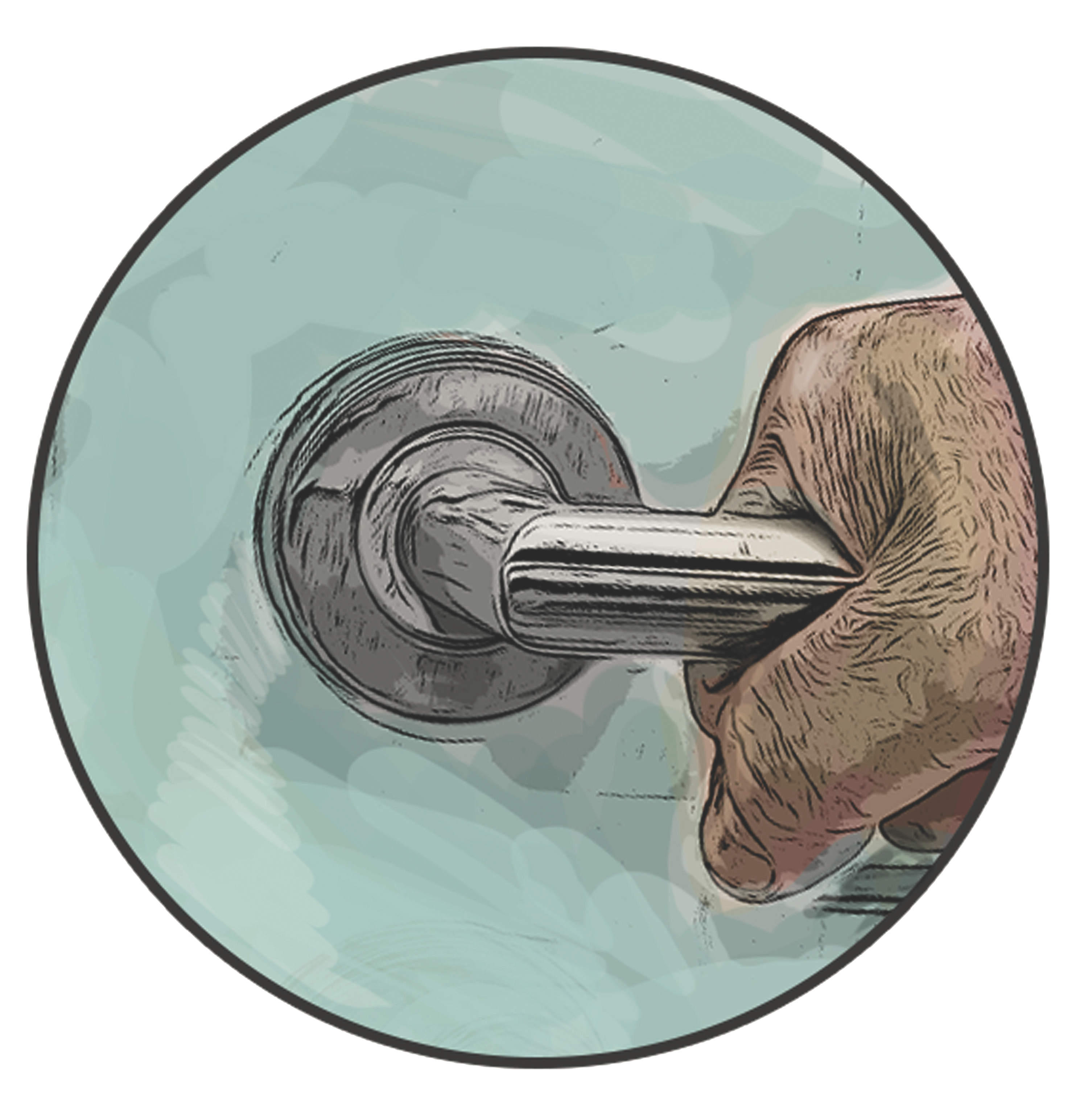 Illustration of door handle