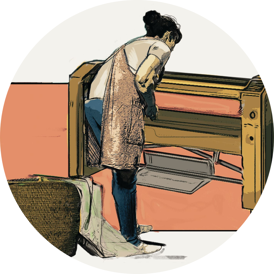 Illustration of person working