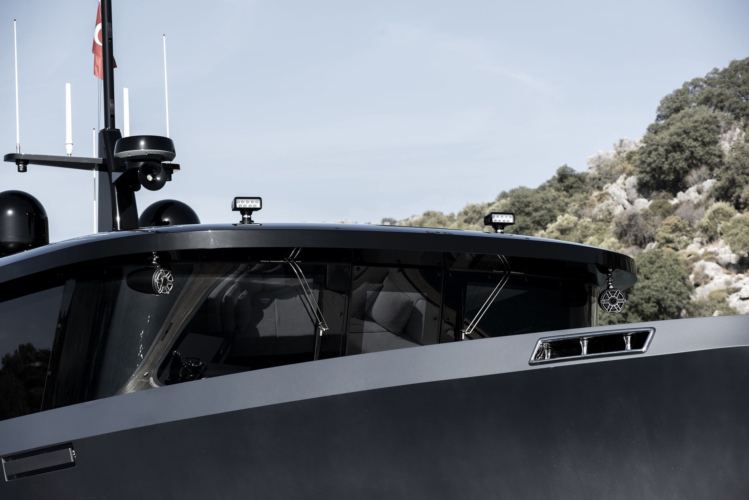 Close-up of the front showing the paint work