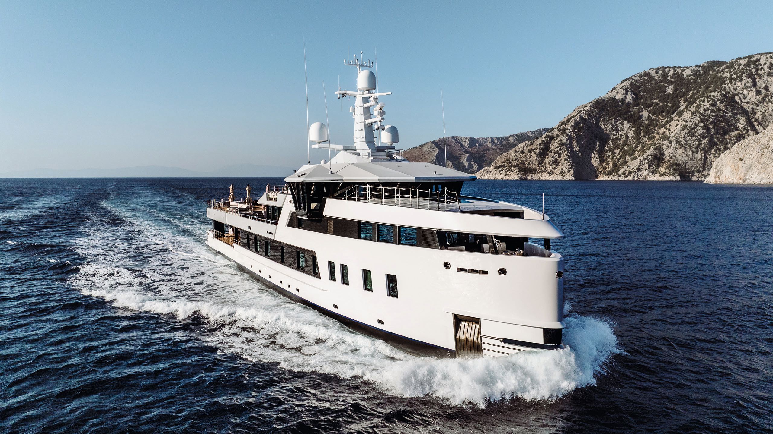 Side view of After You on the water