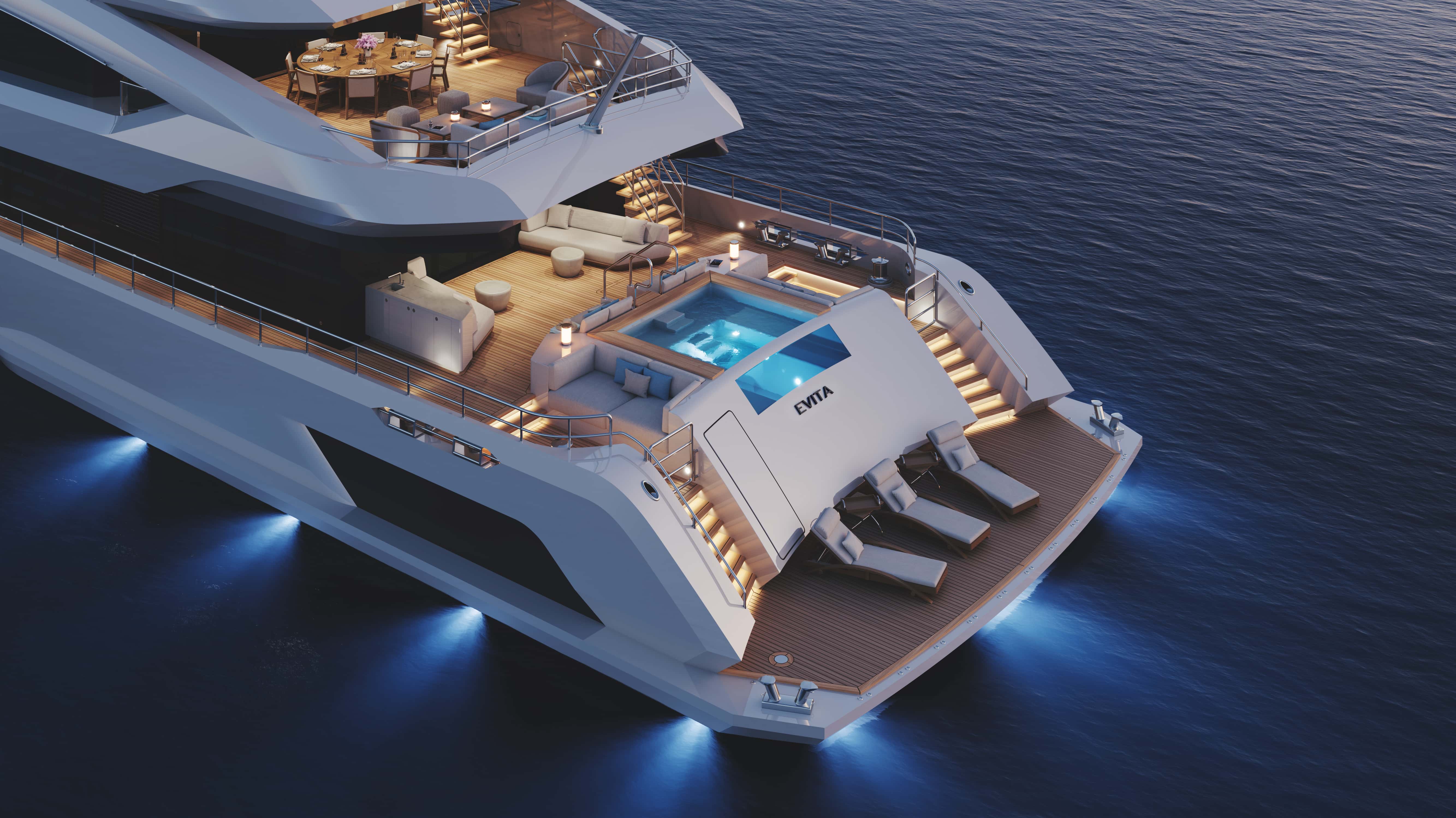 Evita Back Deck at Night