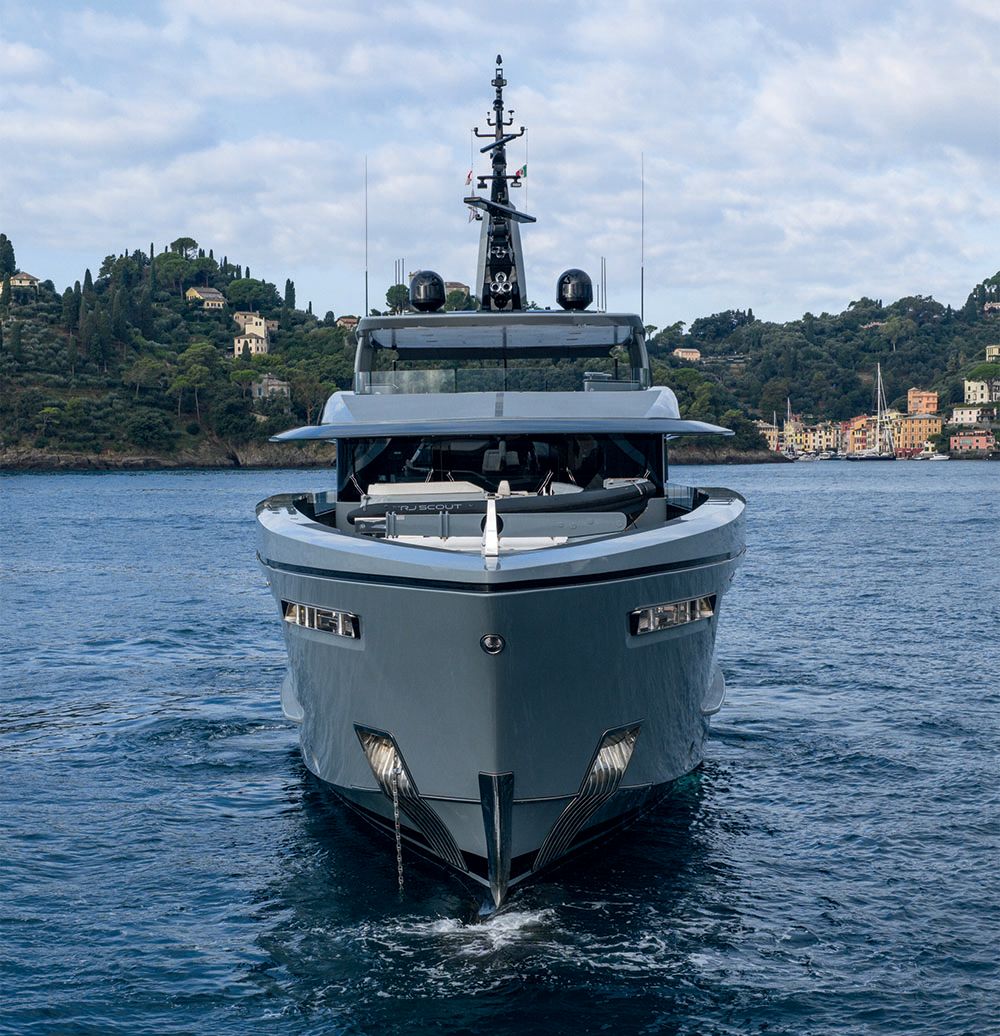 Front view of RJ on the water