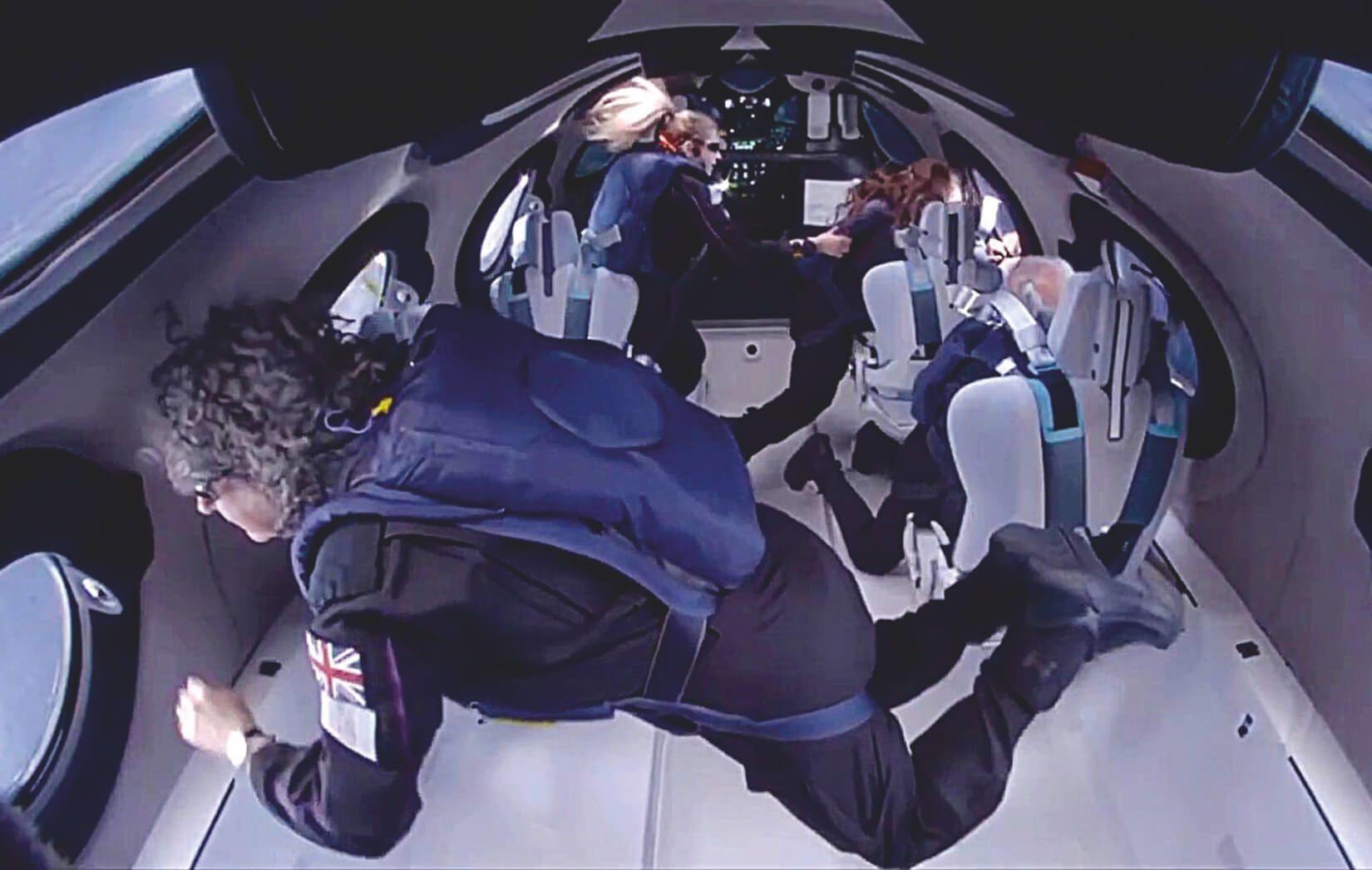 British advertising entrepreneur and film producer Trevor Beattie on Virgin Galactic in 2023