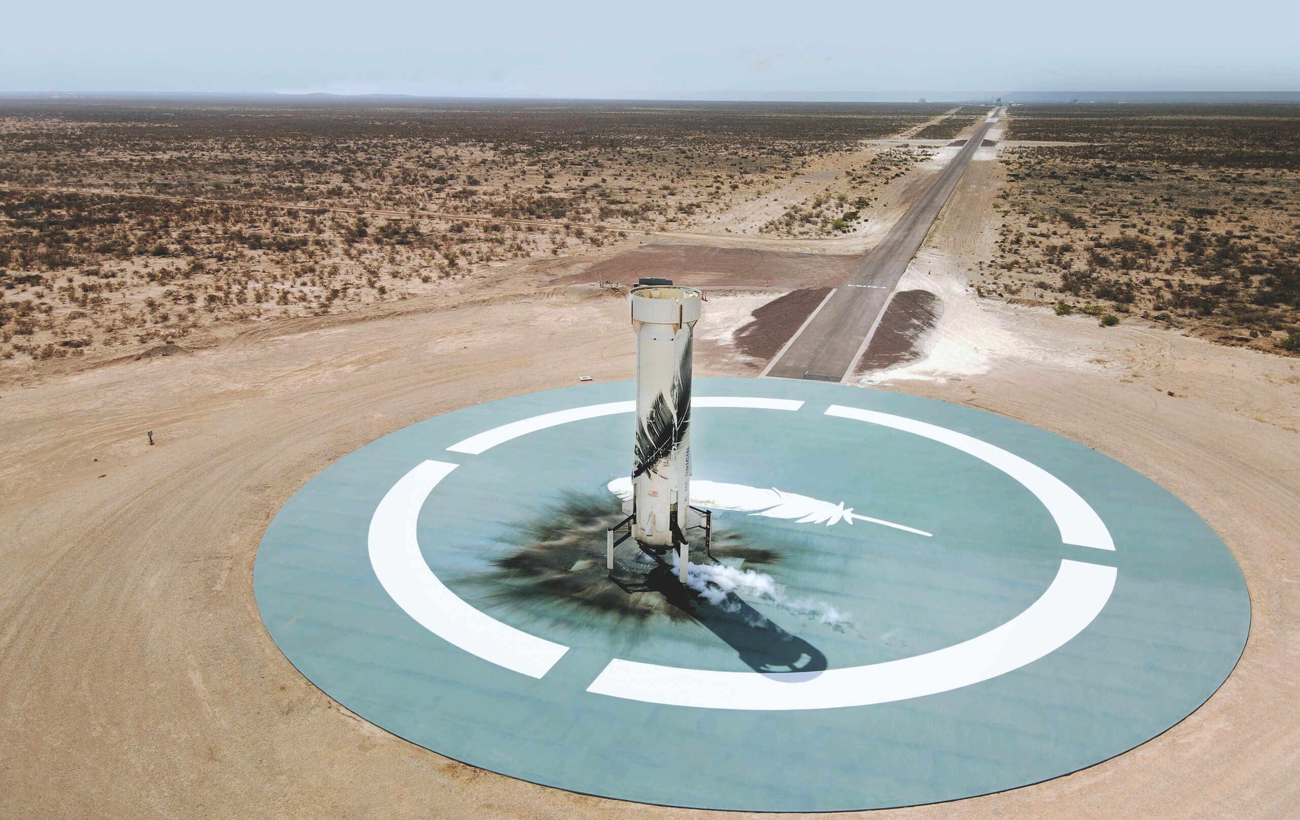 The launch site for Blue Origin