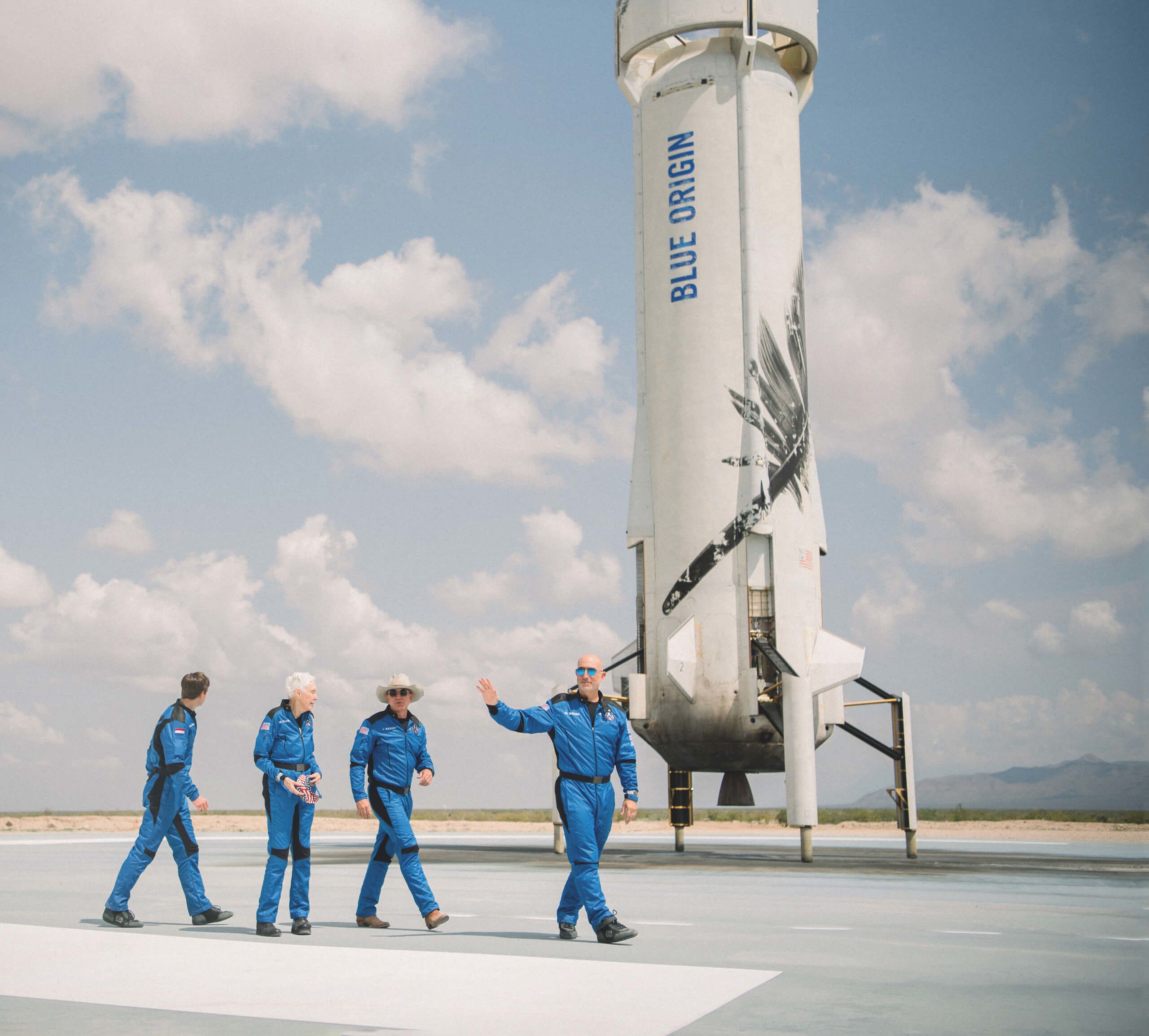 Blue Origin’s first crewed  flight with Jeff Bezos and his brother 