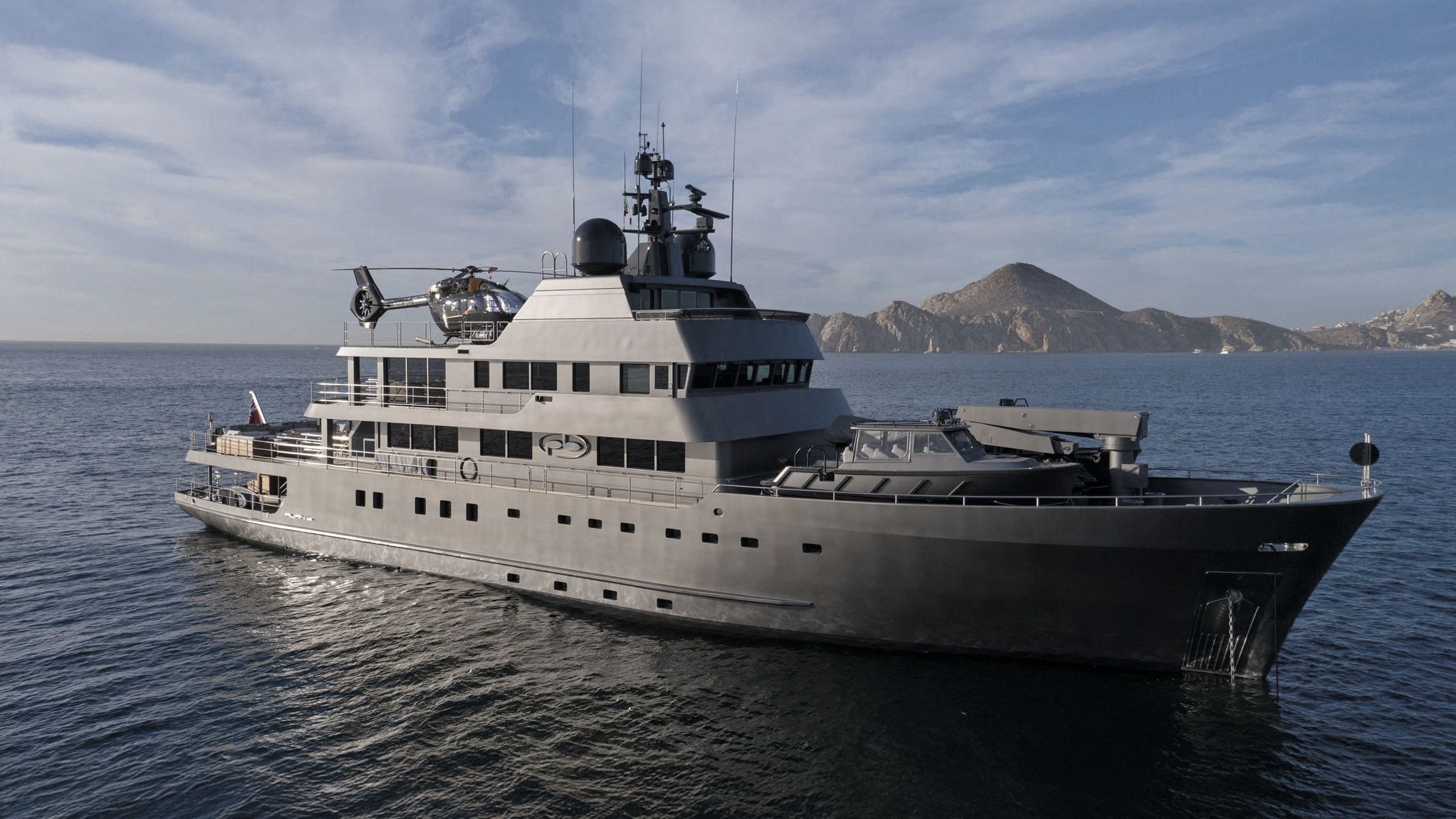 Plan B before the refit - it has a dark grey paint job