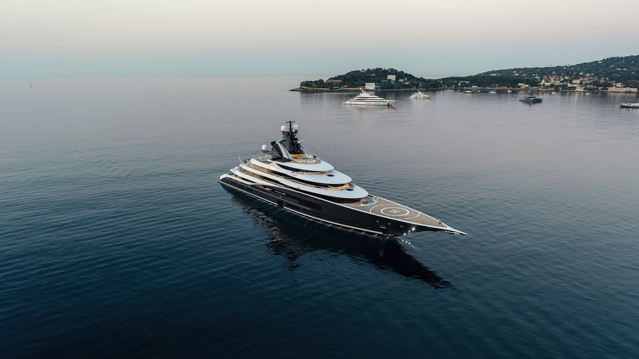 Kismet on the water from above