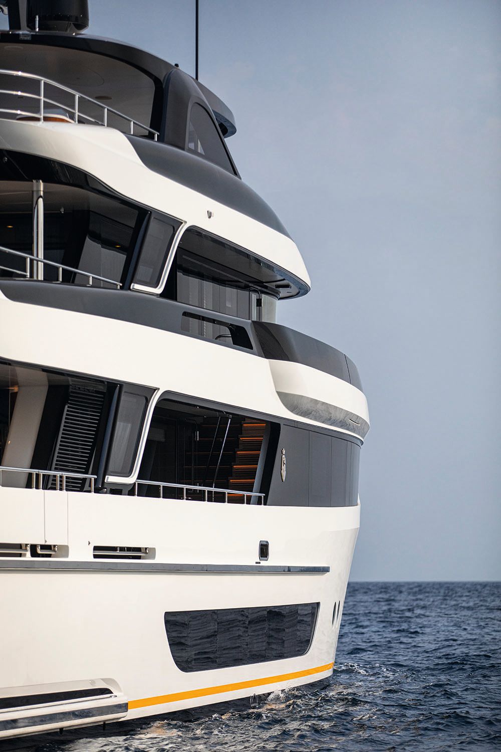 Partial side view of Lalabe on the water