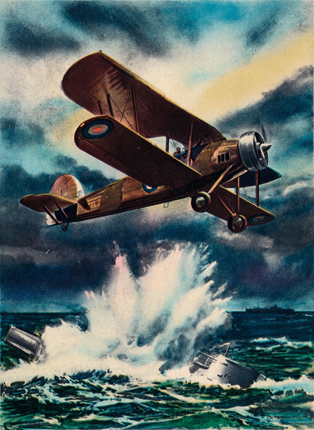 Colour illustration of the Swordfish torpedo bomber