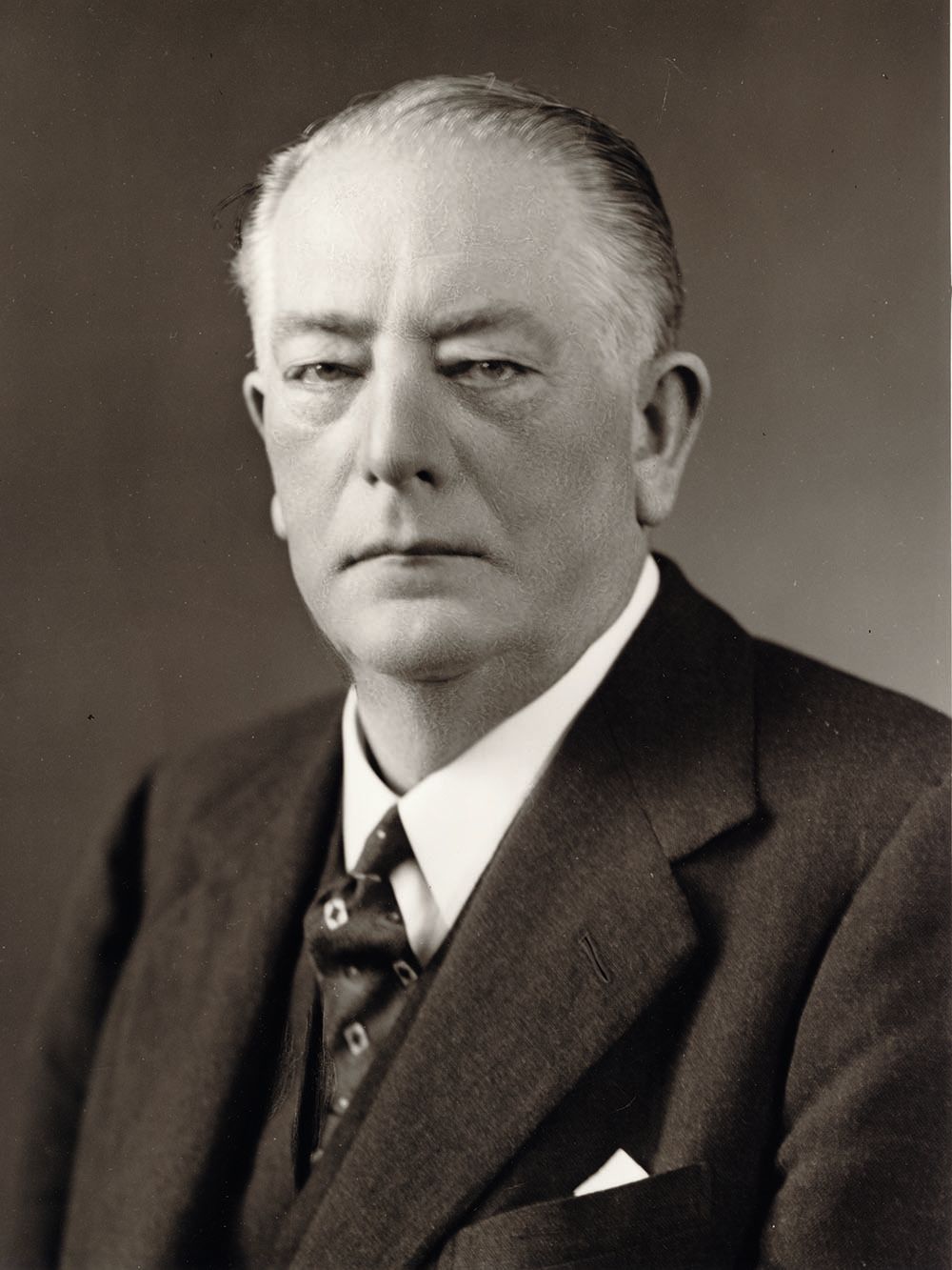 Black and white photo of Richard Fairey