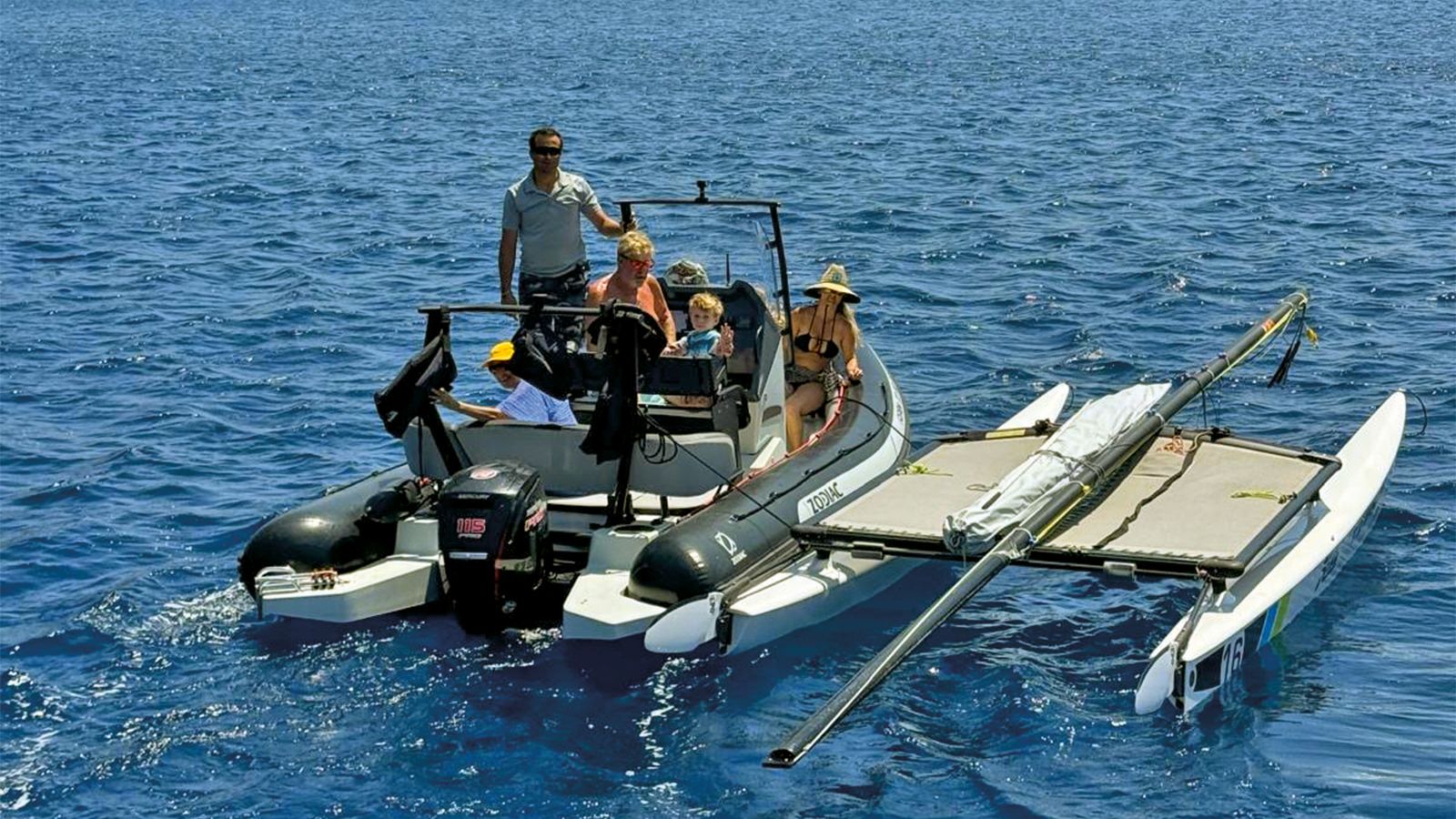 The Minieas on a RIB