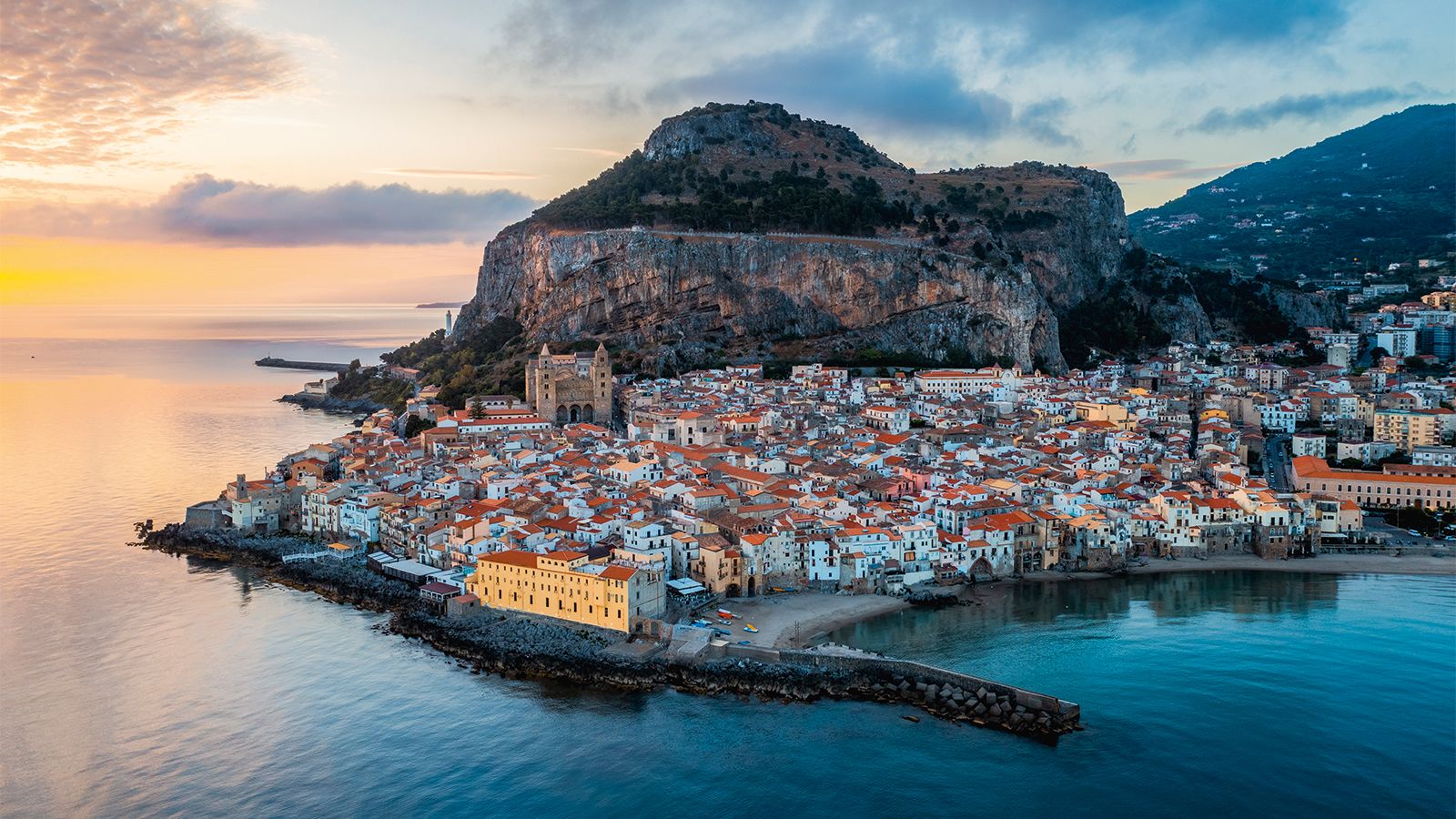 View of coastal Sicily taken from above