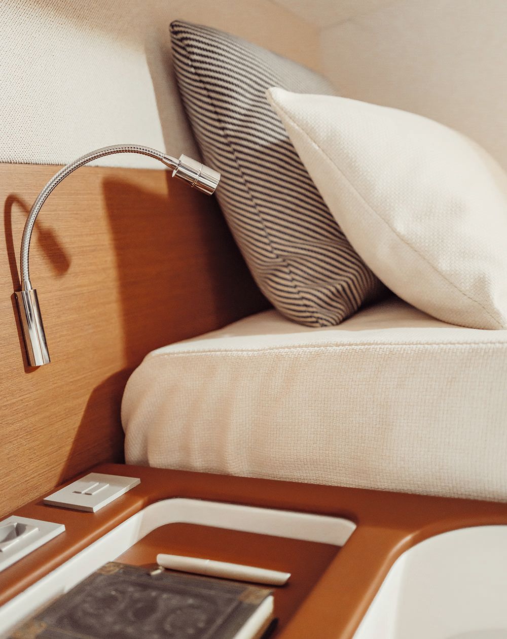 Side view of a twin bed