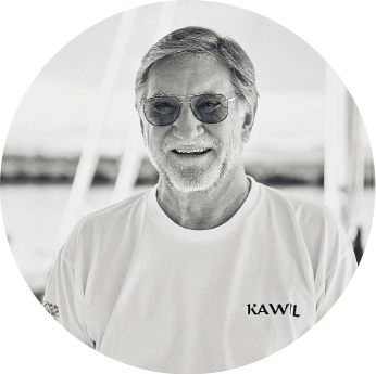 Black and white head and shoulders shot of Spook Stream