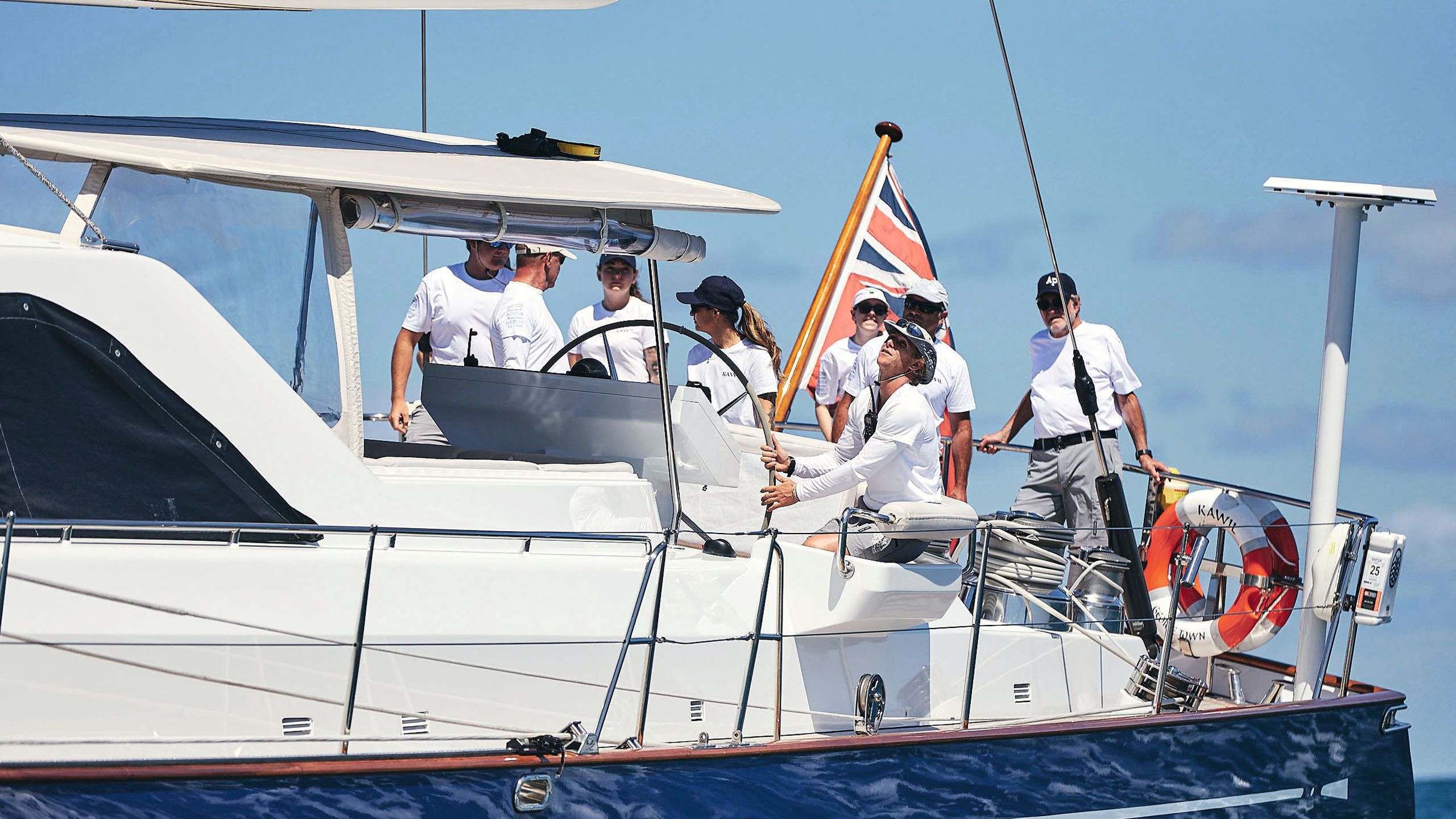 Crew members on board Kawil