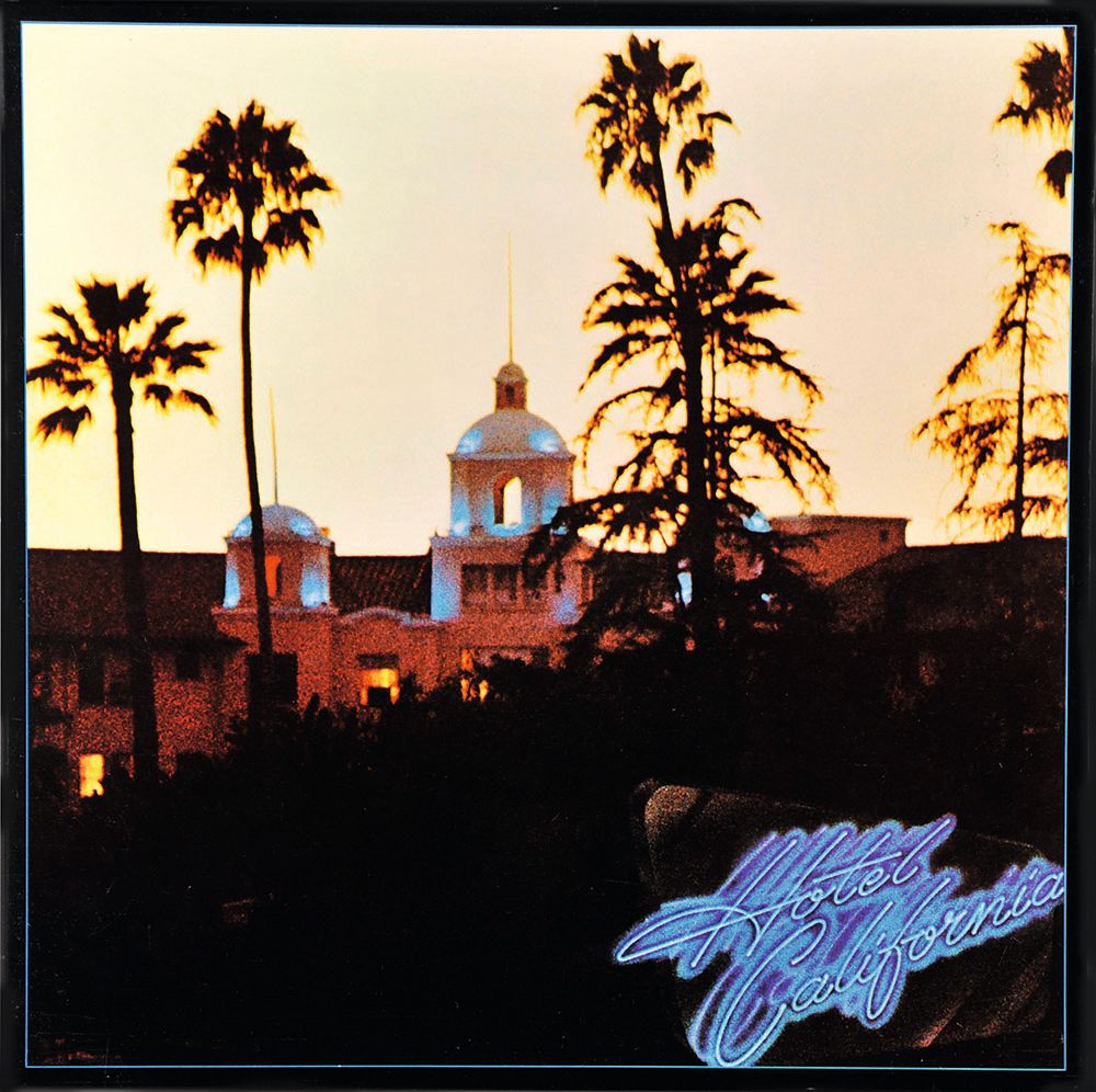 The album cover of The Eages' Hotel California