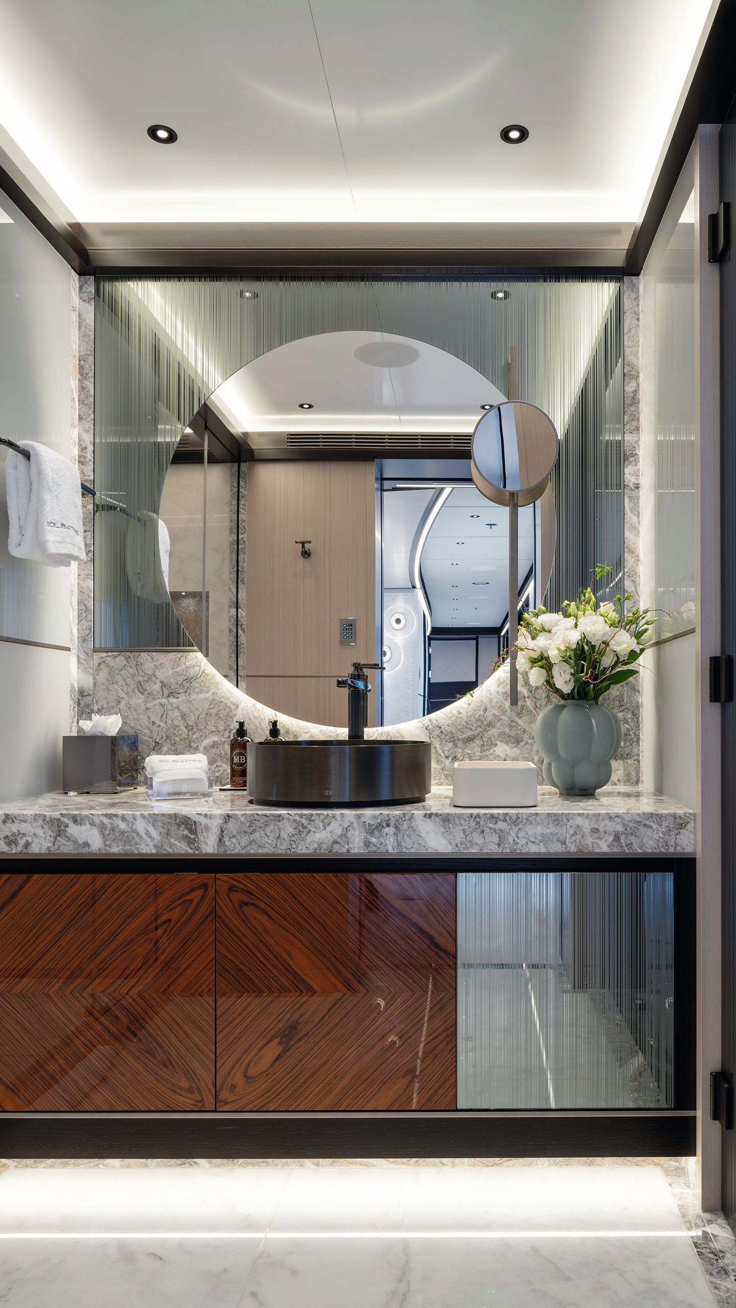 Inside one of the bathrooms