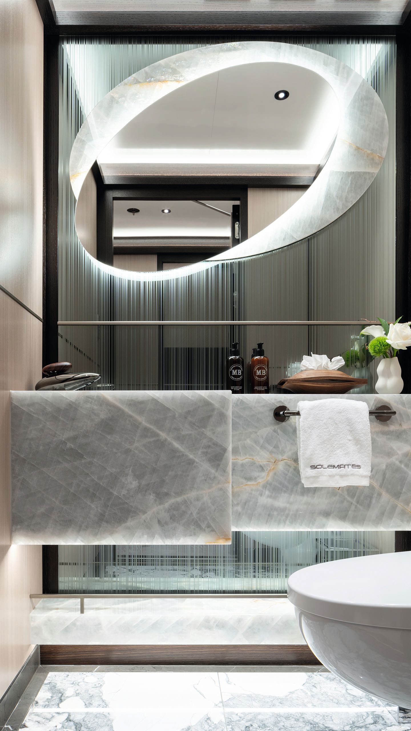 Inside one of the bathrooms