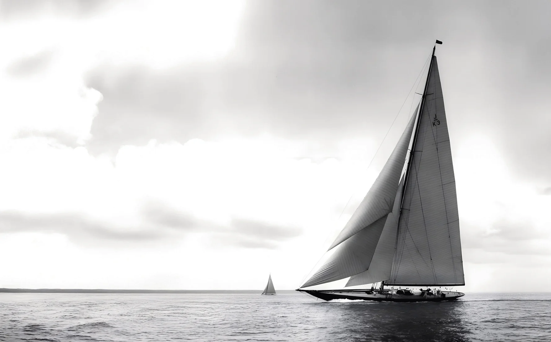 Shamrock V on the water