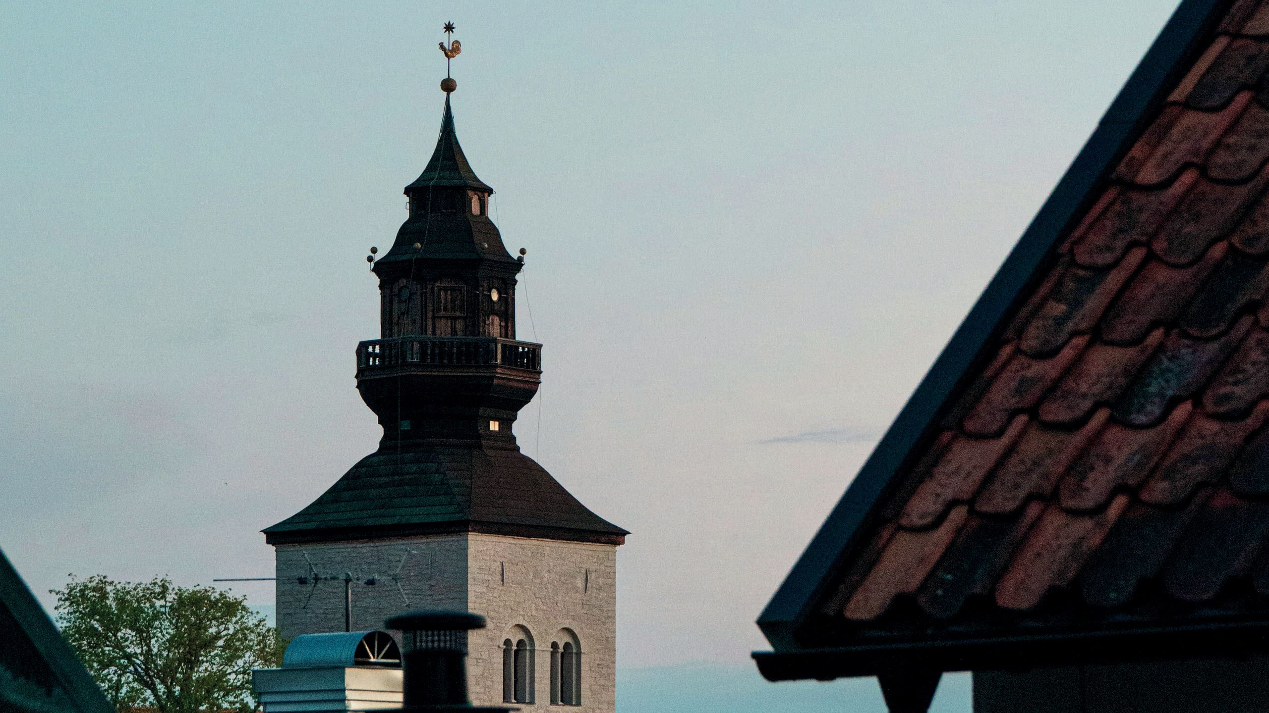 Top of a stone building in Sweden
