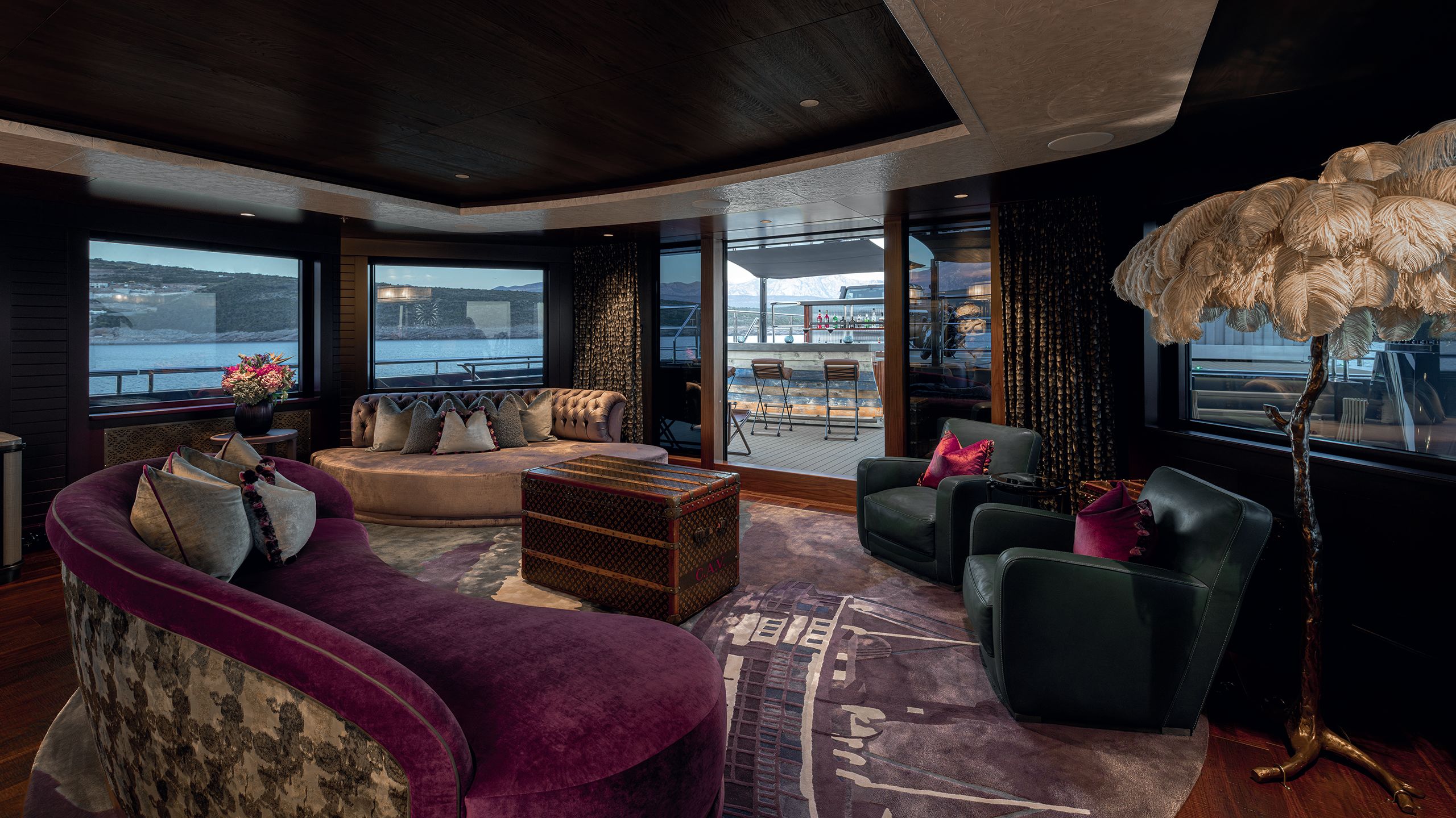 Main lounge done out in baroque styling