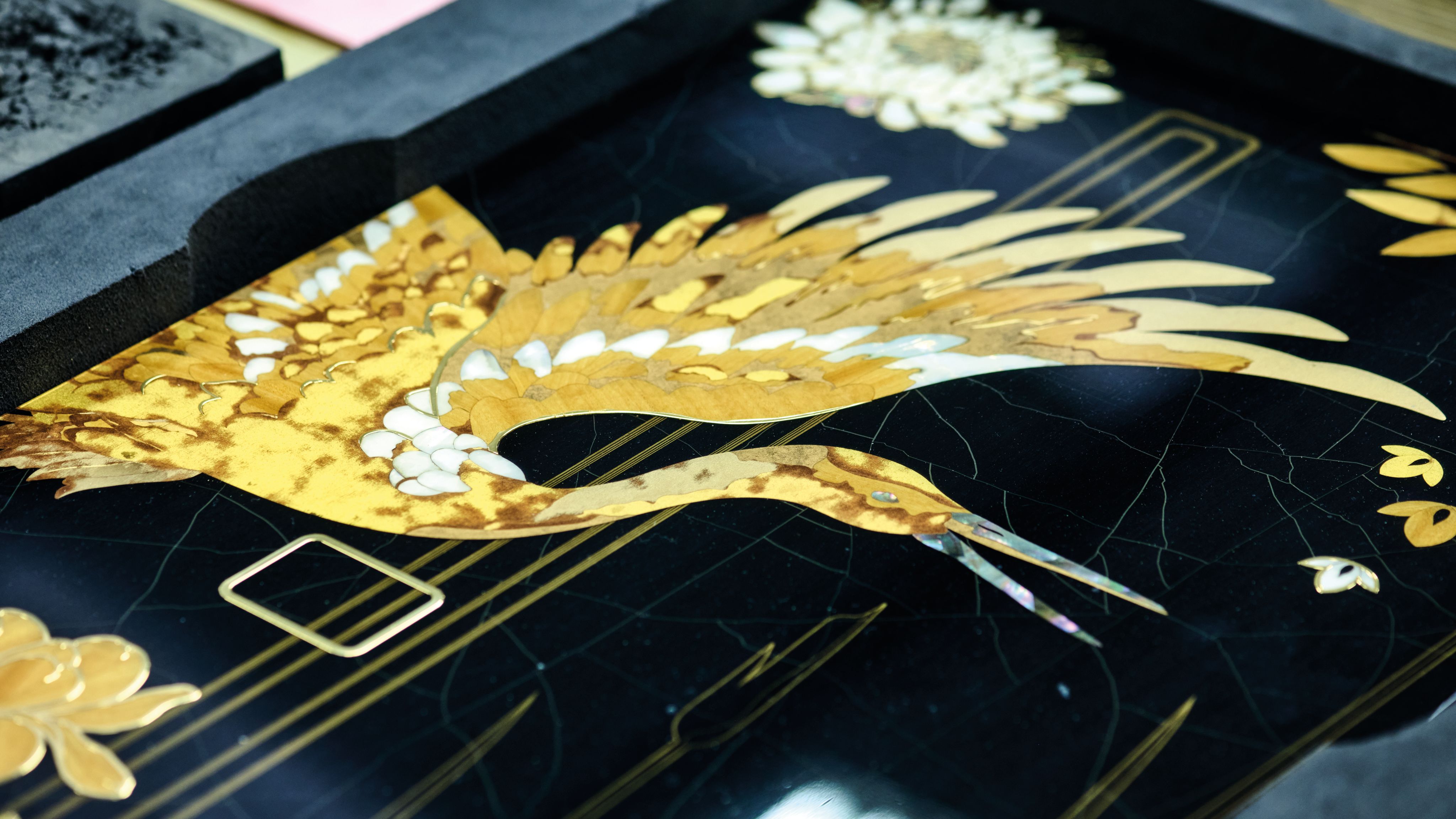 Close-up of Silverlining's work