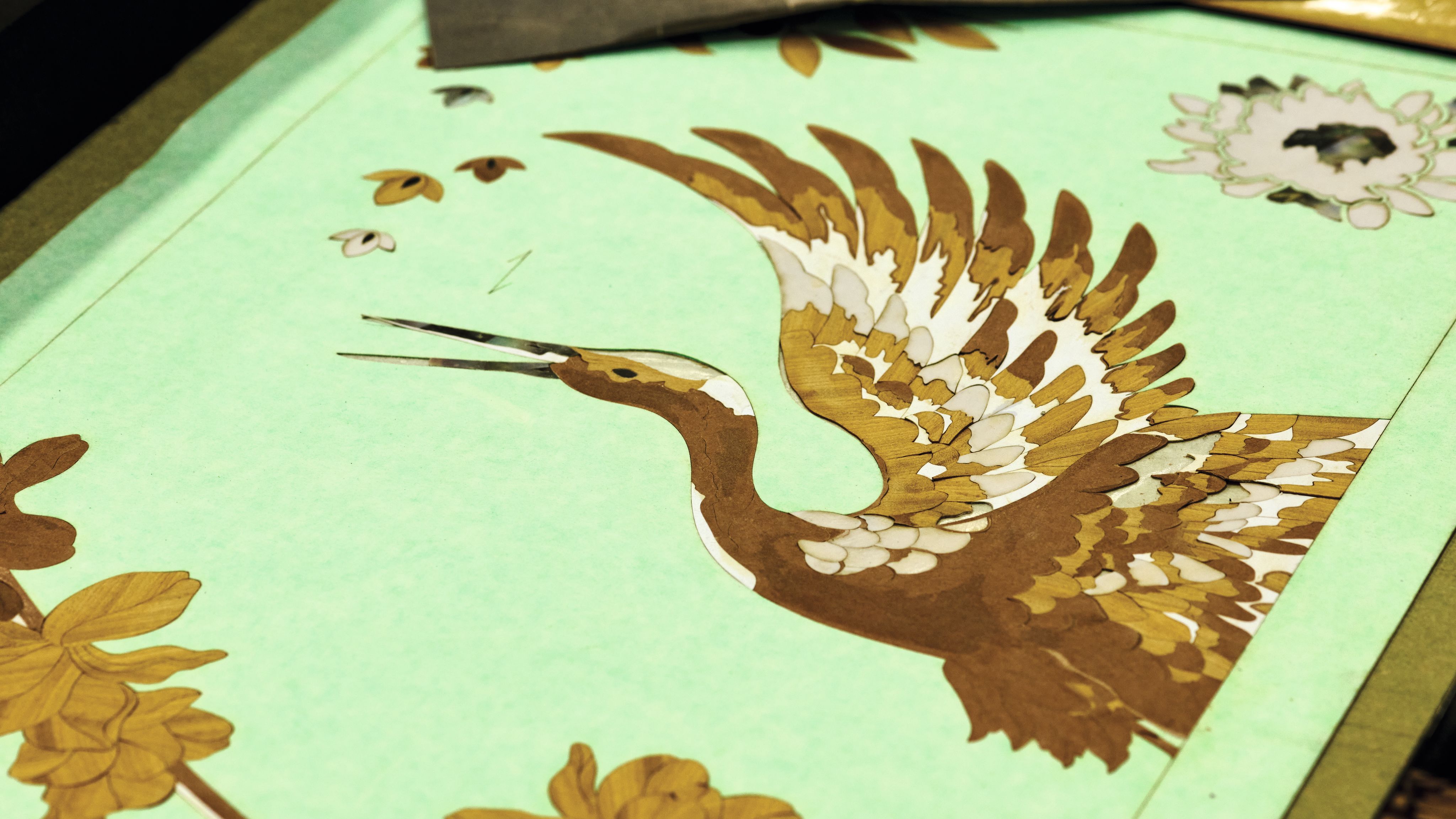 Close-up of Silverlining's work