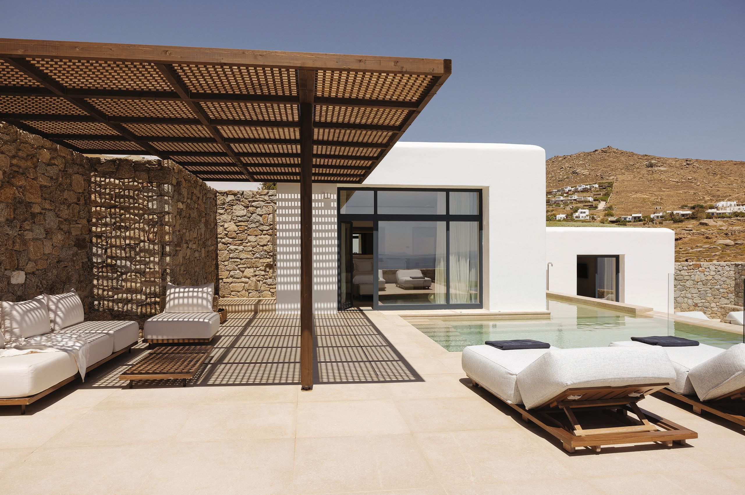 Poolside scene